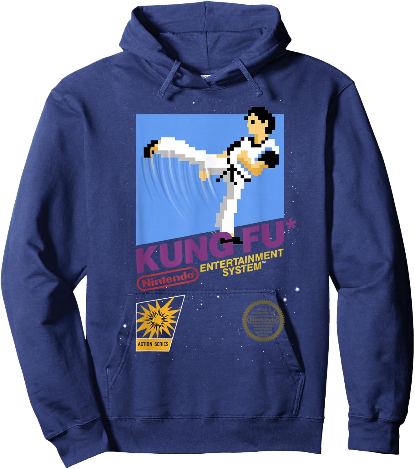 Nintendo NES Kung Fu Action Series Retro Graphic Hoodie - Hoodie | Navy
