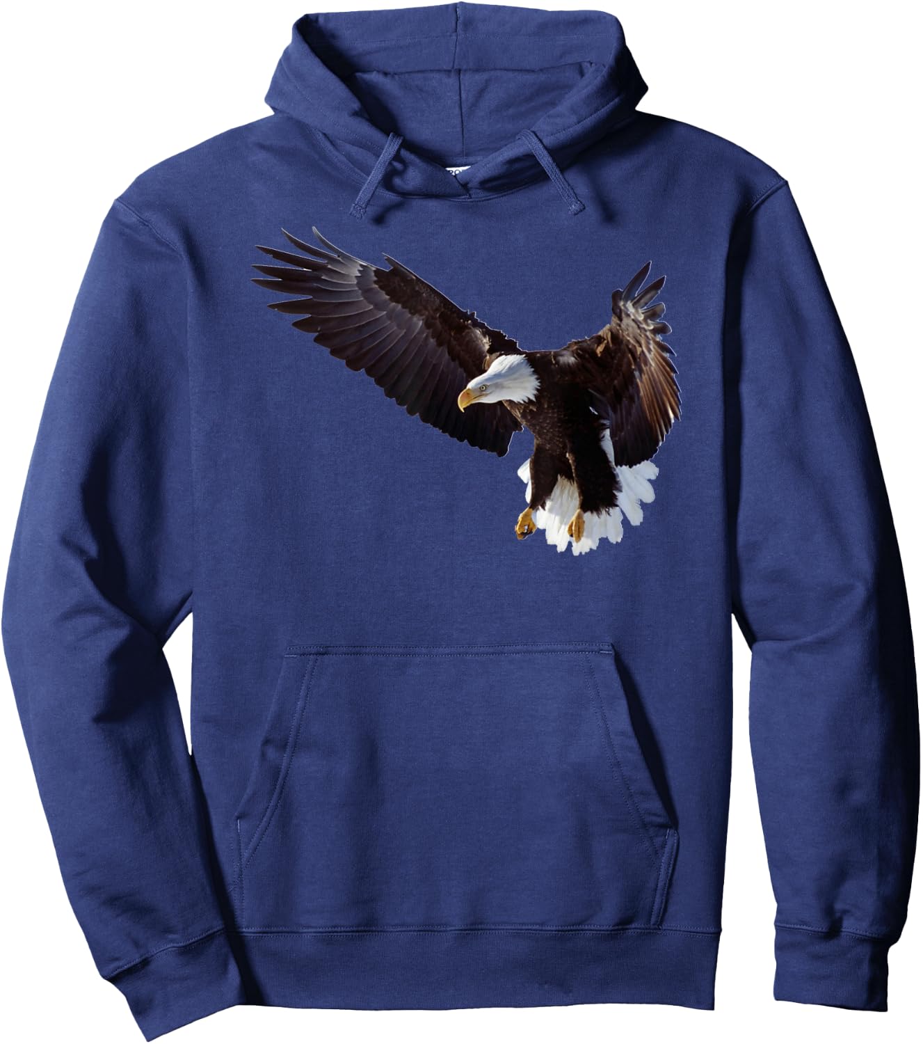 Lovely American Bald Eagle In Flight Photo Portrait Hoodie - Hoodie | Navy