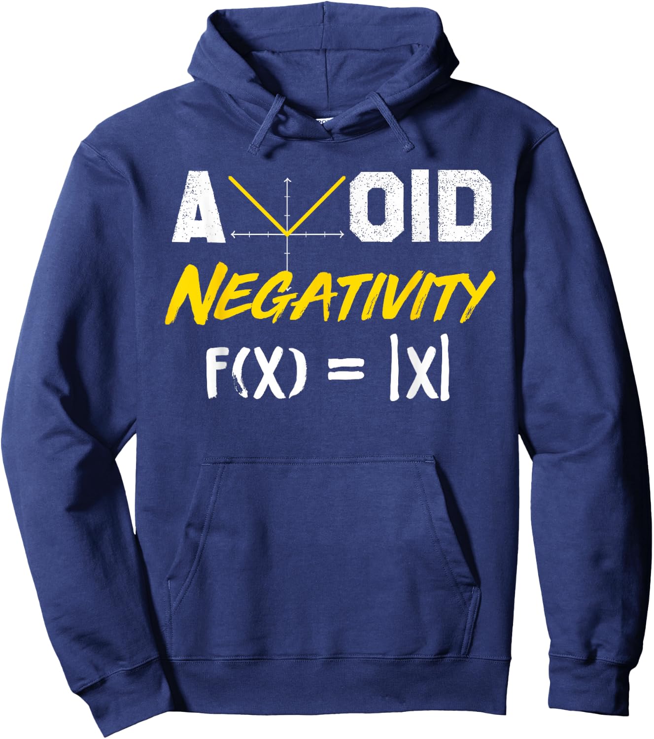 Avoid Negativity - Funny Math Pun Equation Hoodie - Hoodie | Navy