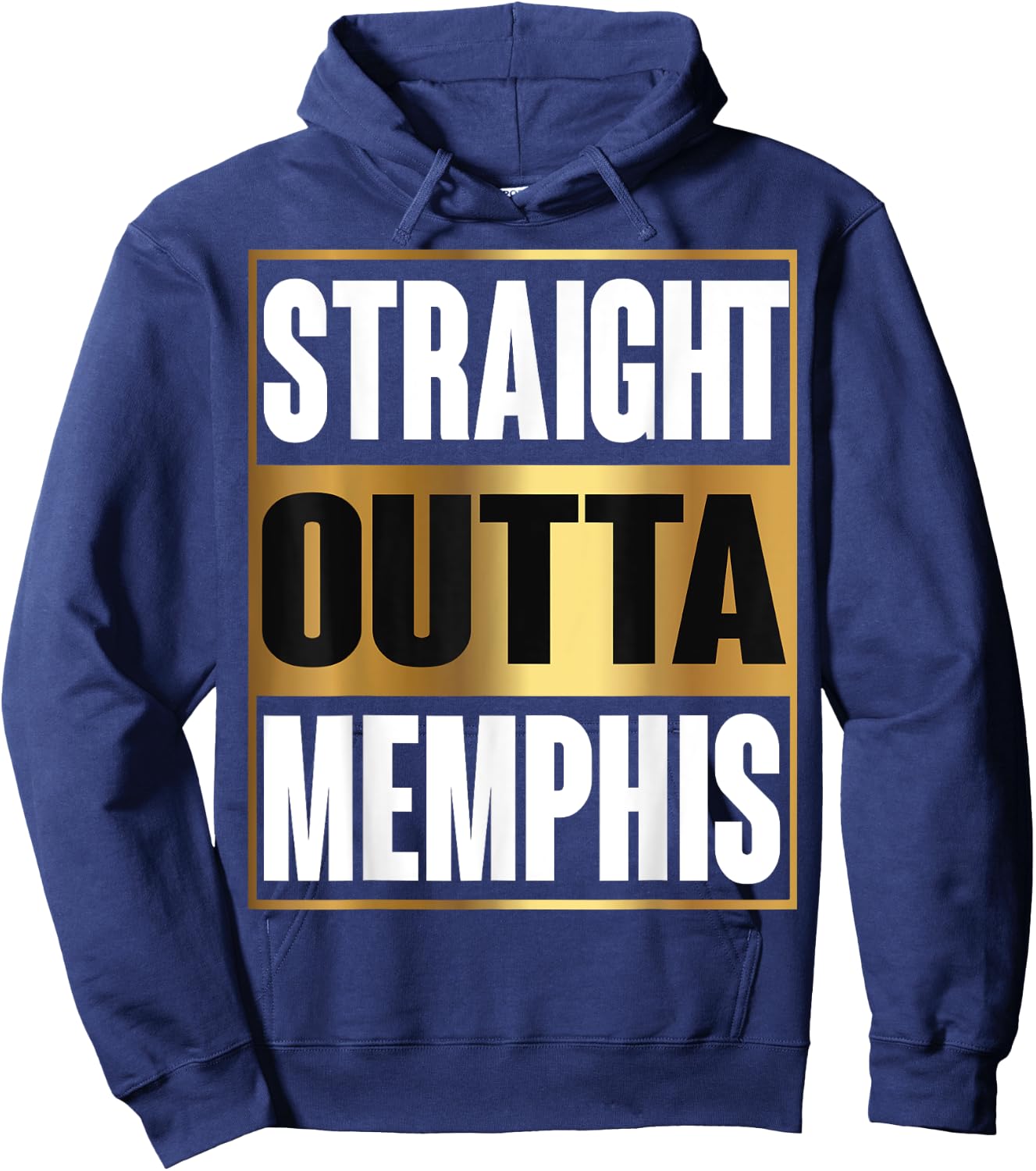 Straight Outta Memphis Shirt Tennessee Funny Gift Hoodie - Hoodie | Navy