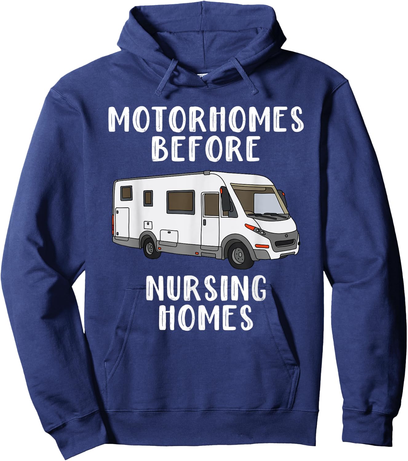 Funny RV Motorhome Gift Seniors Hoodie - Hoodie | Navy