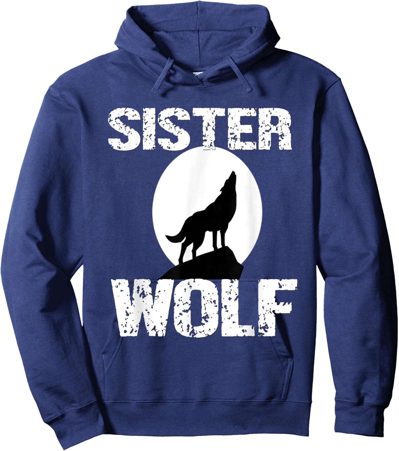 Sister Wolf Shirt Matching Family Tribe Wolves Moon Girls Hoodie - Hoodie | Navy
