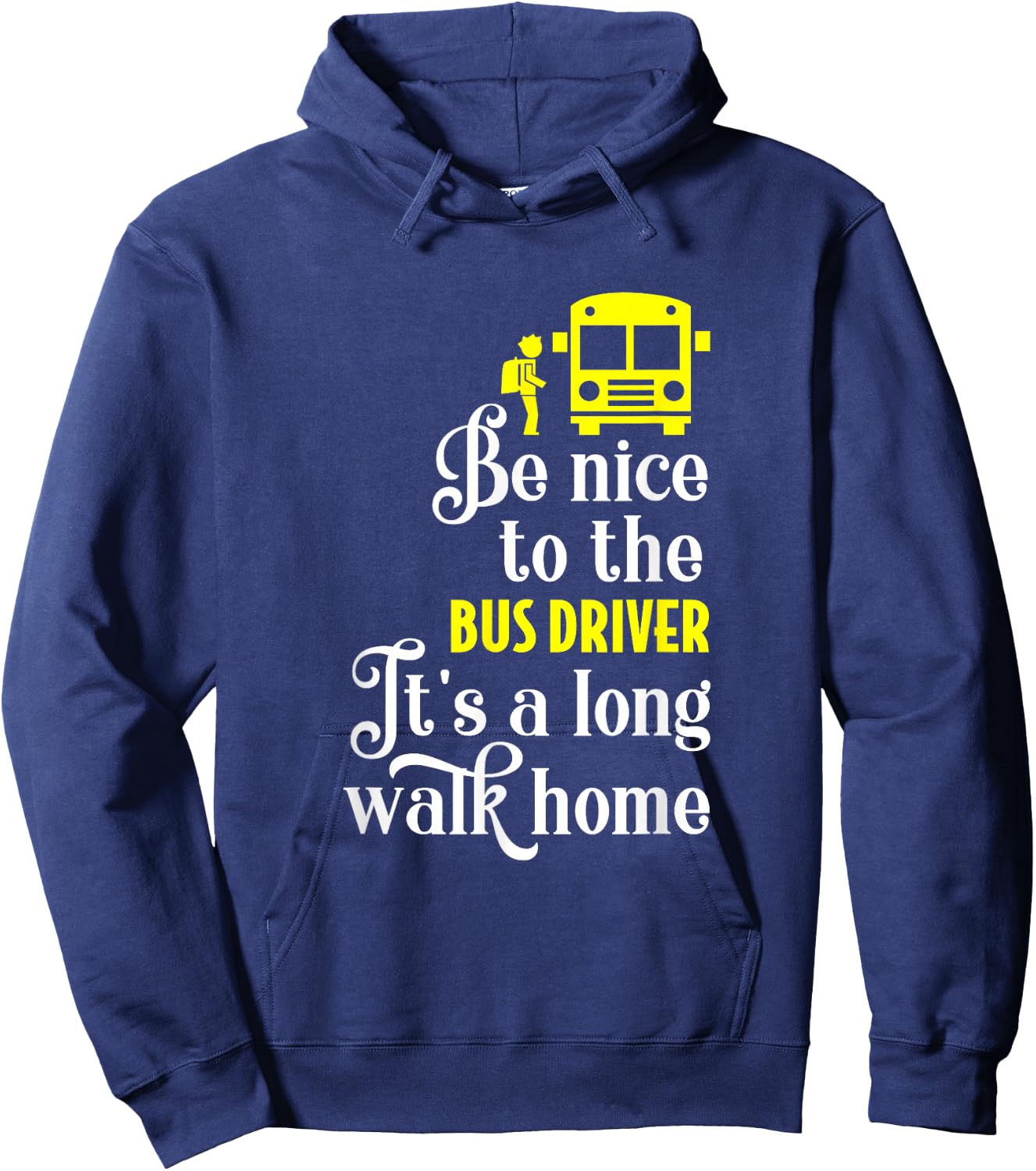 Funny School Bus Driver Hoodie - Hoodie | Navy