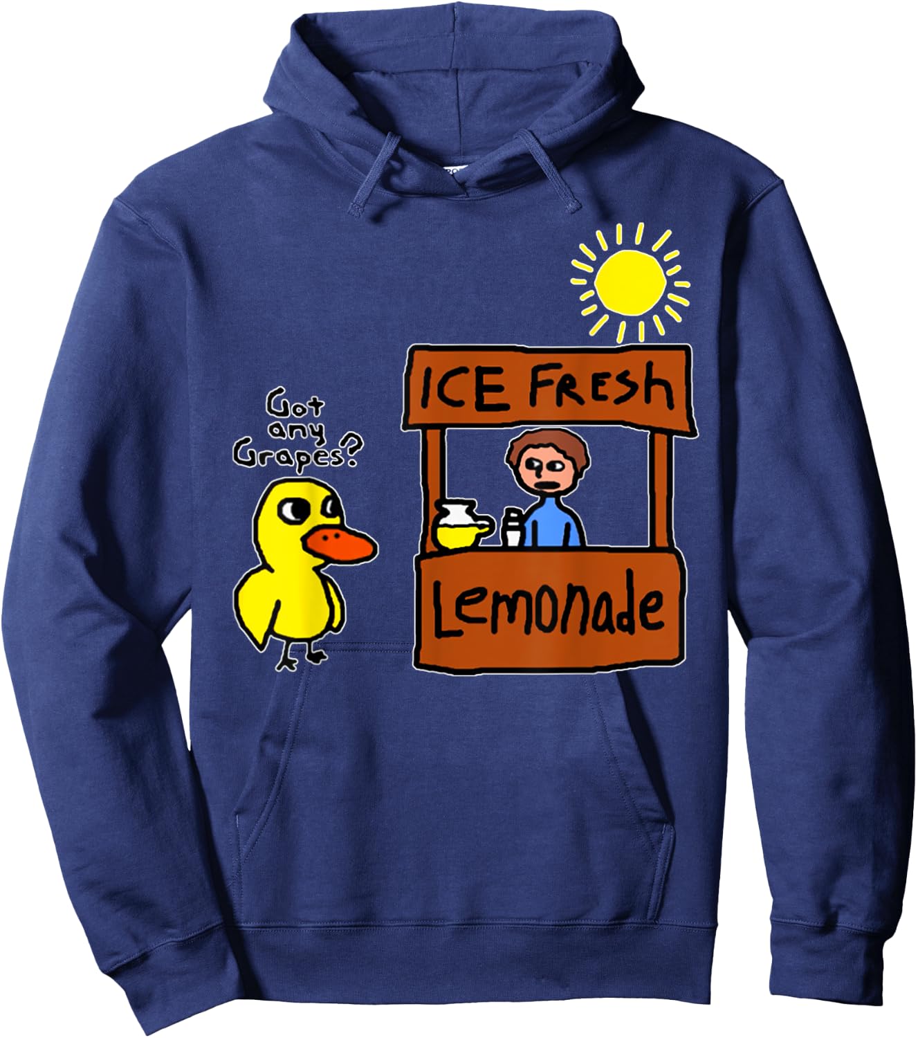 Ice Fresh Lemonade Got Any Grapes Duck Funny Gift Hoodie - Hoodie | Navy