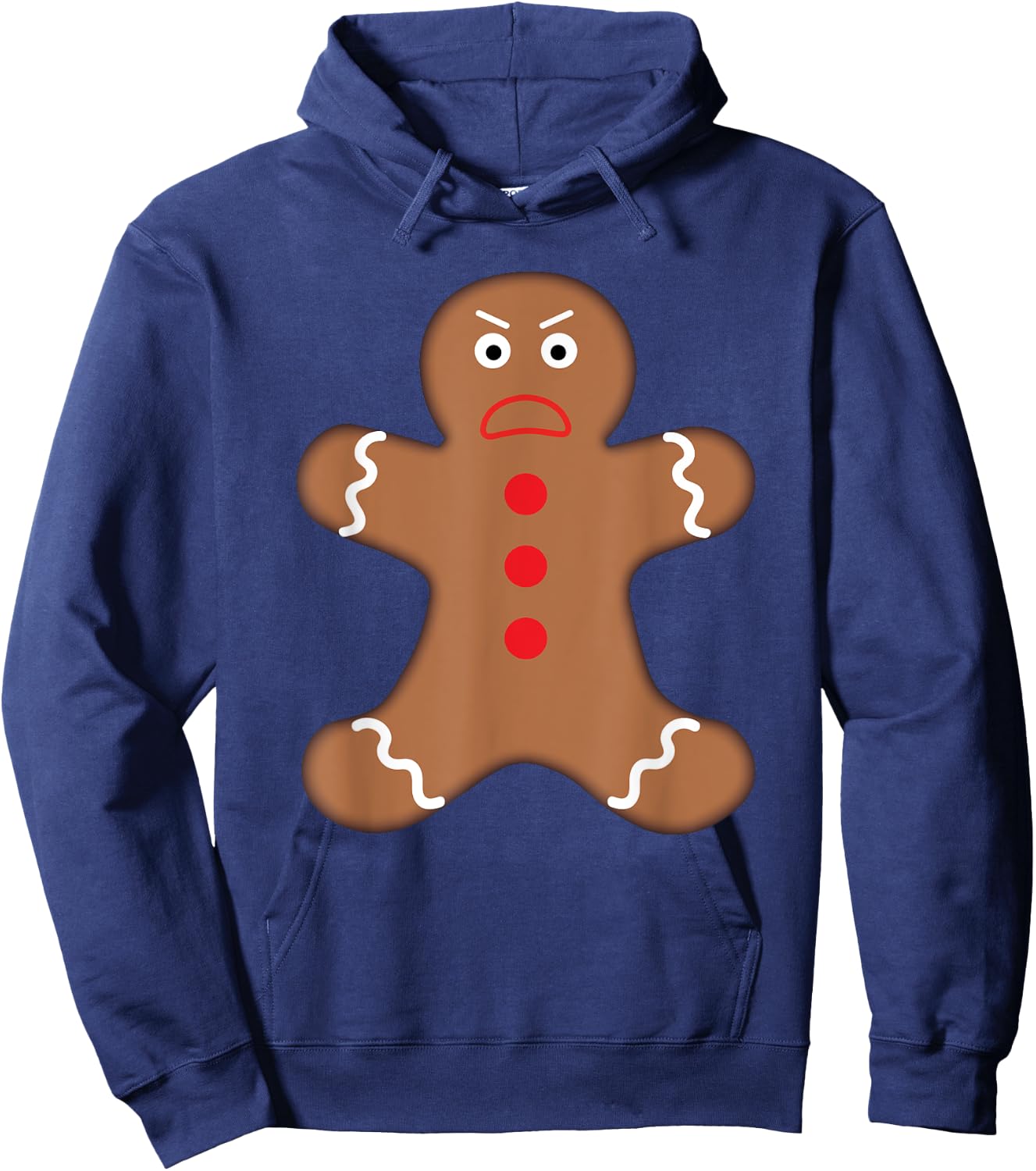 Angry Gingerbread Man Shirt - Funny Christmas Cookie Baking Hoodie - Hoodie | Navy