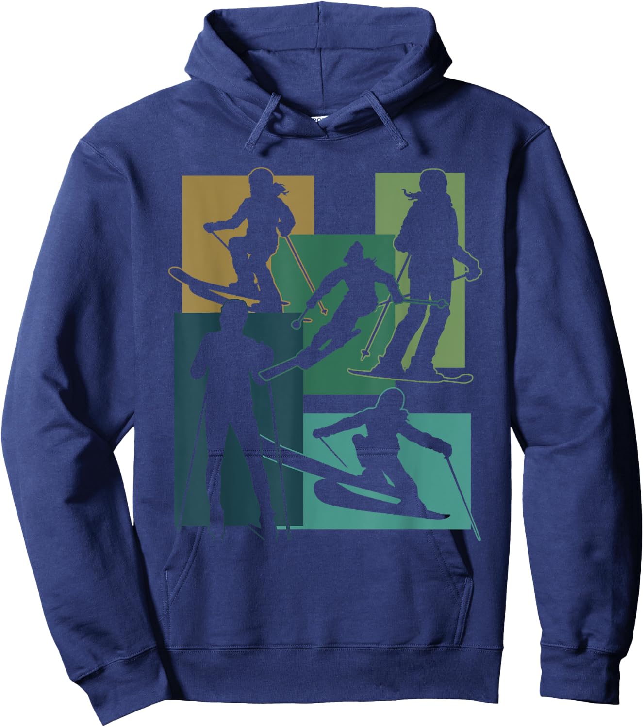 Funny Skiing Ski Snowboarding Game Winter Sports Enthusiasts Hoodie - Hoodie | Navy