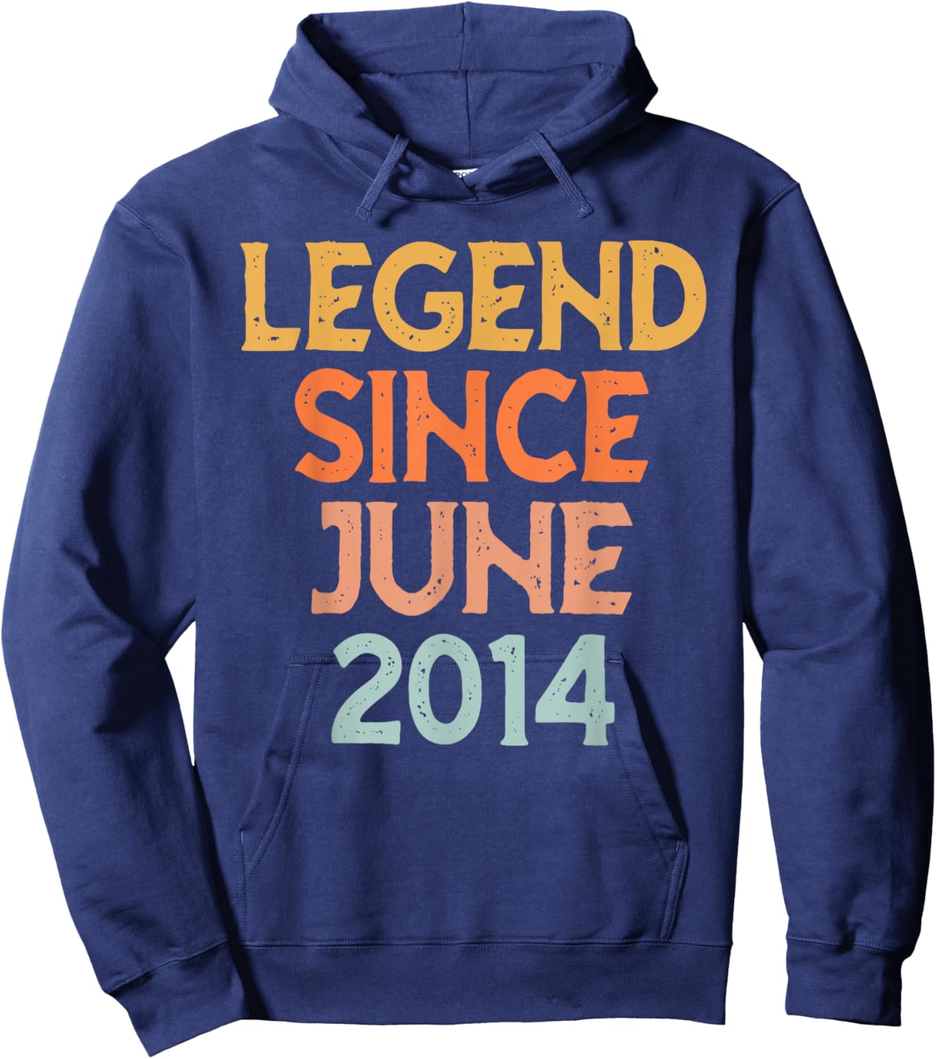 Vintage 2014 Women 12 Year Old June 12th Birthday Hoodie - Hoodie | Navy
