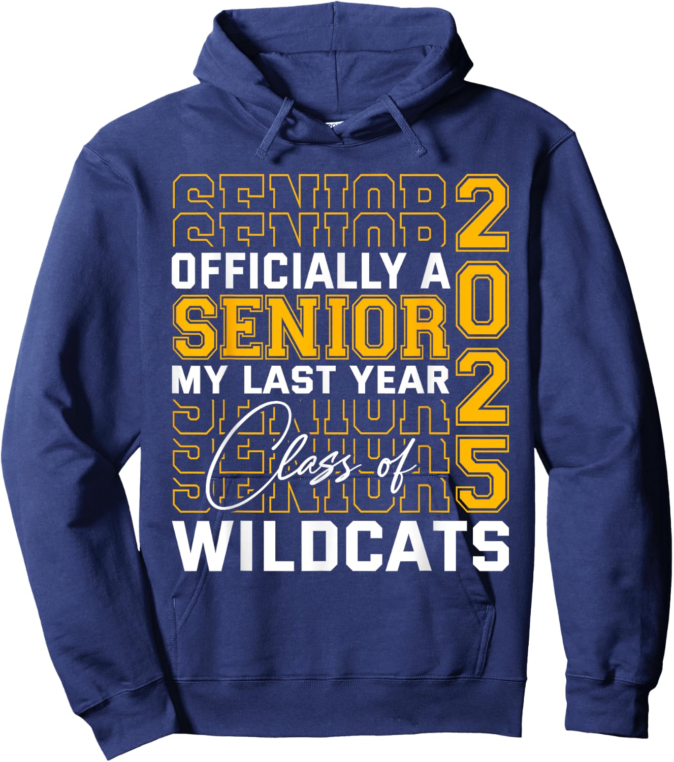 Dallastown Area Wildcats Officially a Senior Class of 2025 Hoodie - Hoodie | Navy