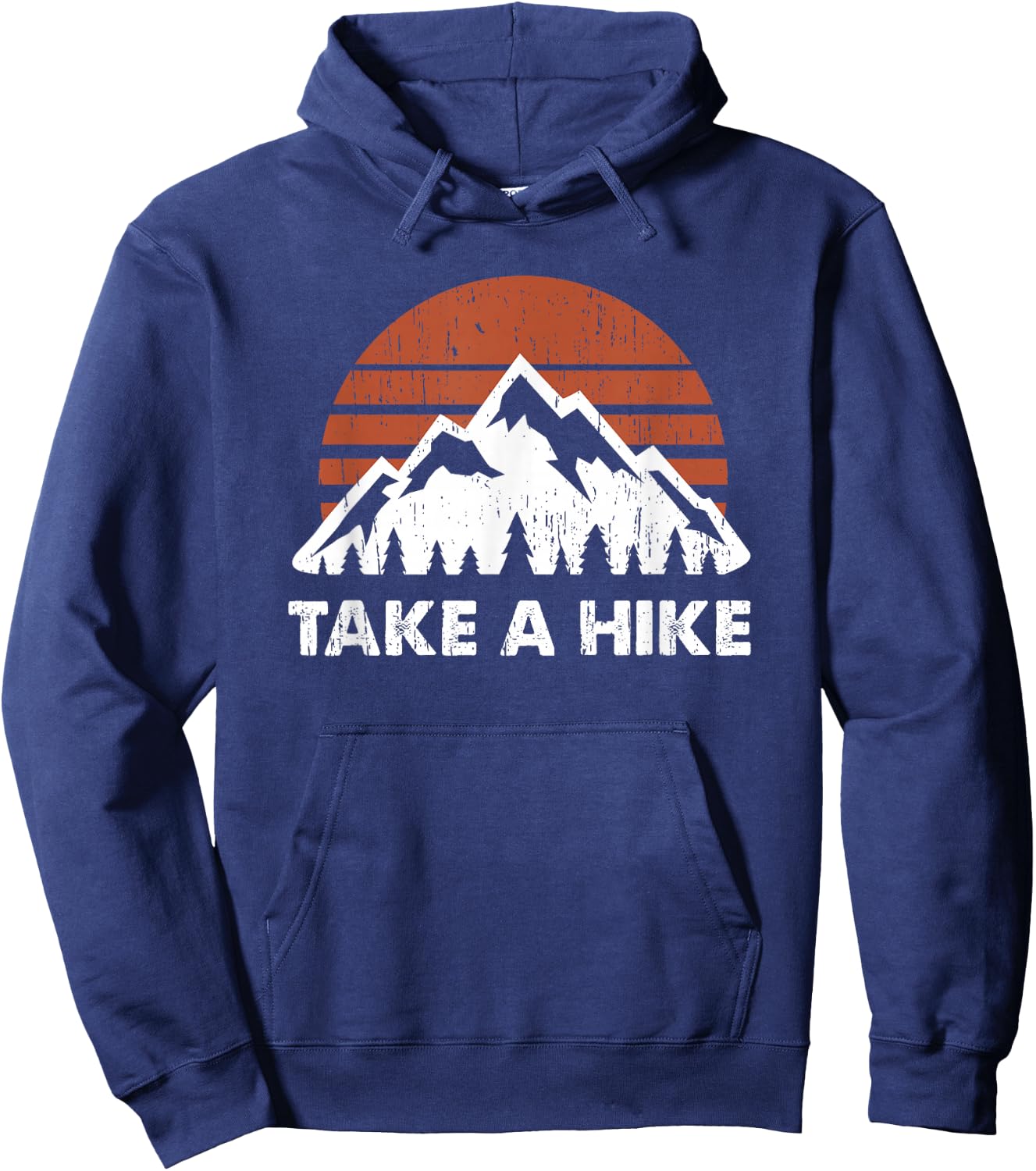 Vintage Take a Hike Outdoors Nature Hiking Lover Hoodie - Hoodie | Navy