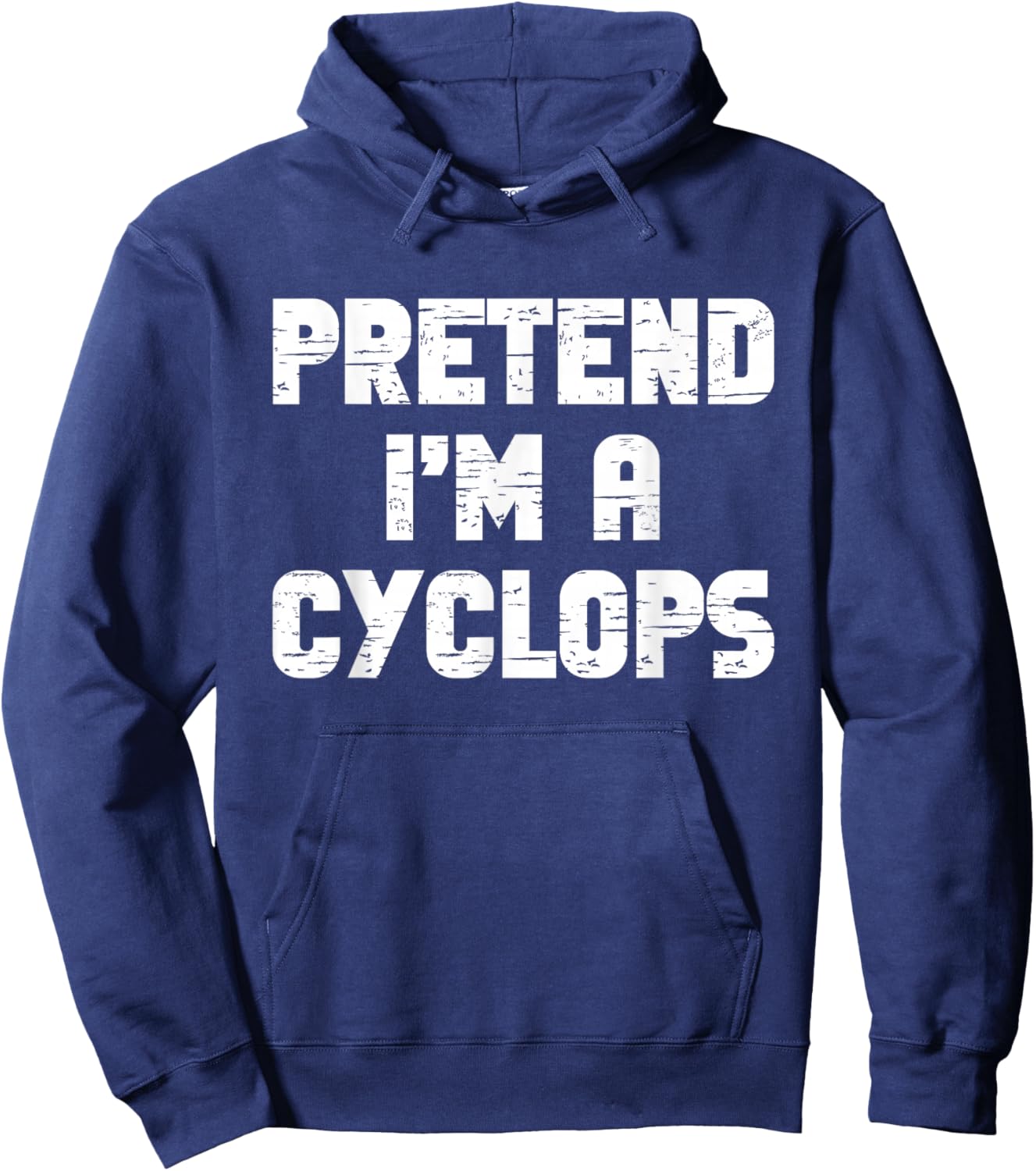 Halloween Pretend I'm A Cyclops Costume Lazy Adult Kids Hoodie - Hoodie | Navy