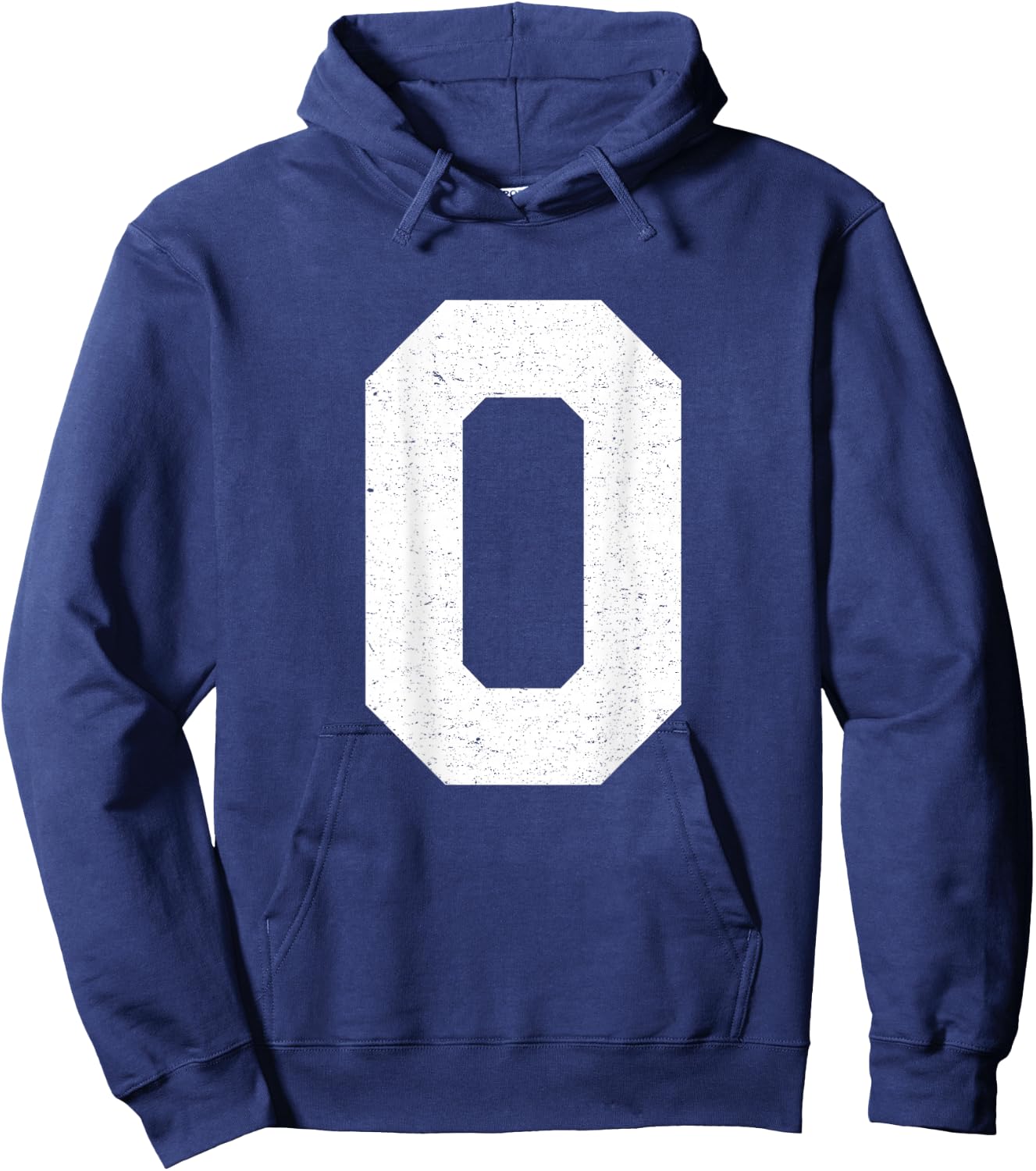 #0 Jersey Uniform Varsity Sports Number Hoodie - Hoodie | Navy