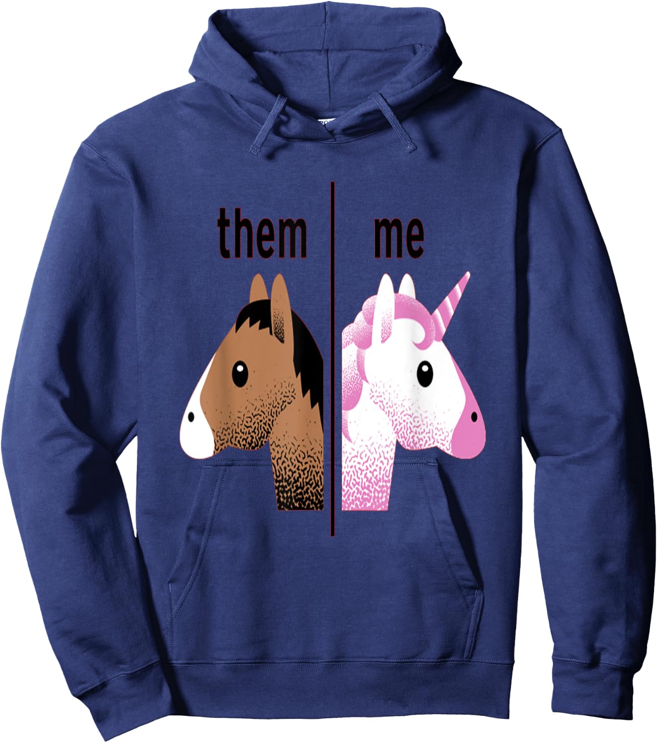 Them, Me unicorn funny Hoodie - Hoodie | Navy
