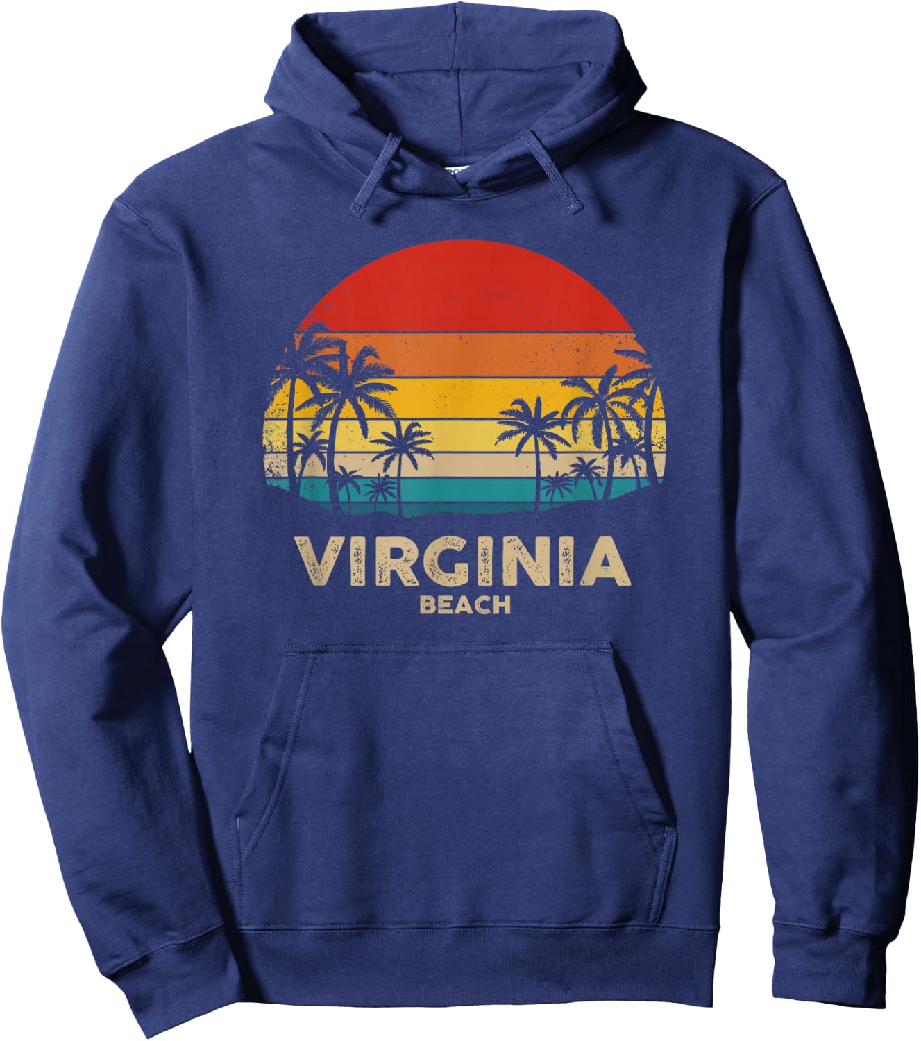 Vintage Virginia - Beach Souvenir Hoodie - Hoodie | Navy