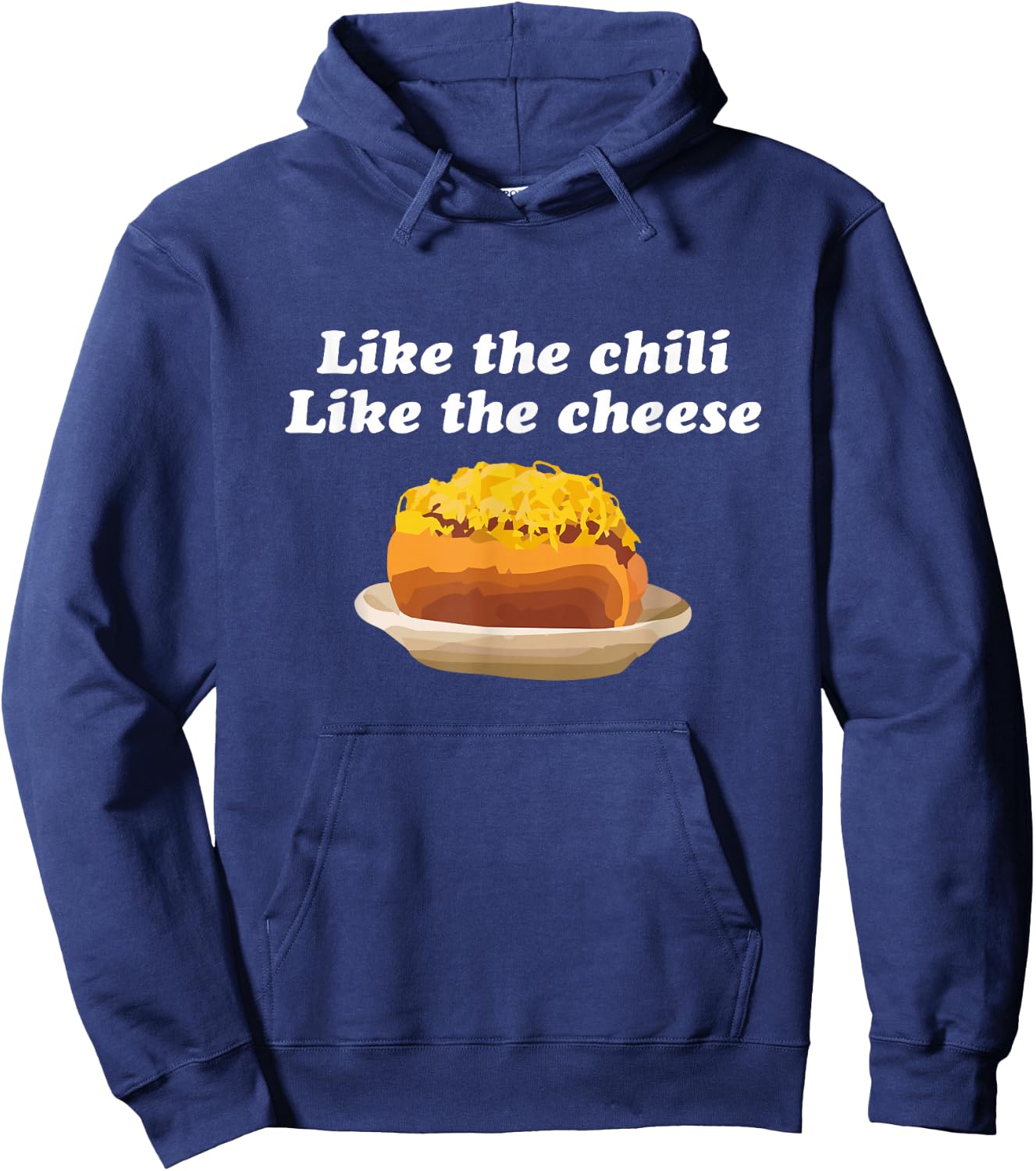 Cincy Gifts | Funny Cincinnati Chili Cheese Coney Hoodie - Hoodie | Navy