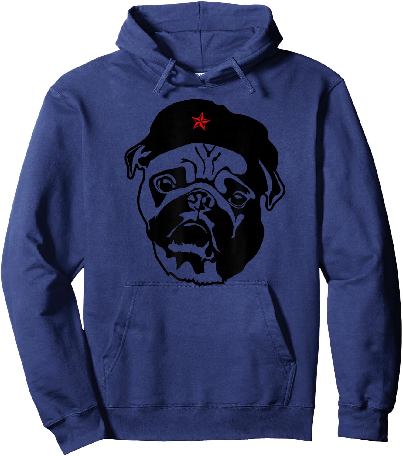 Funny Dog Shirt | Che Guevara Style | Pug Revolution Hoodie - Hoodie | Navy