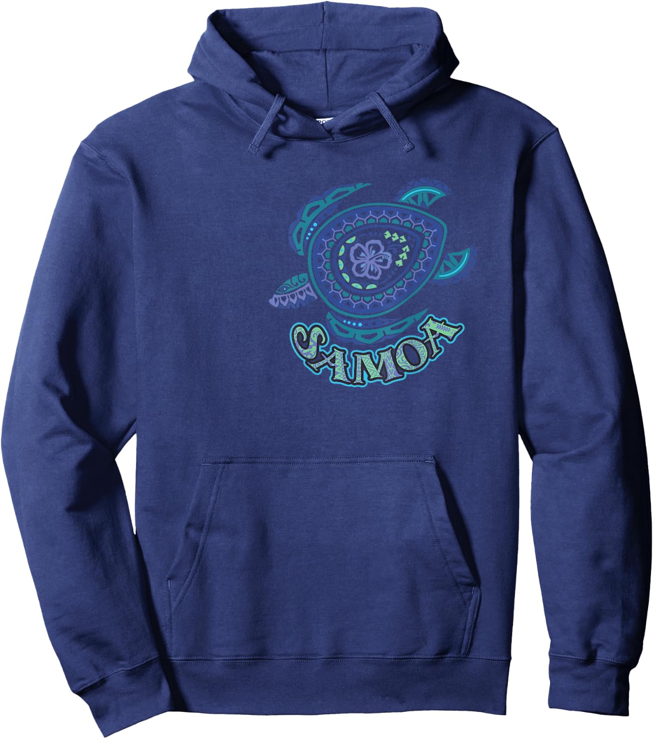 Vintage Samoan Tribal Turtle Hoodie - Hoodie | Navy