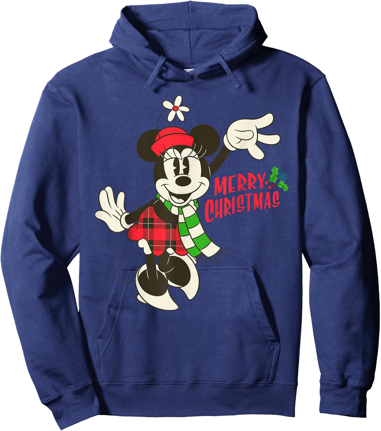 Disney Vintage Minnie Mouse Christmas Hoodie - Hoodie | Navy