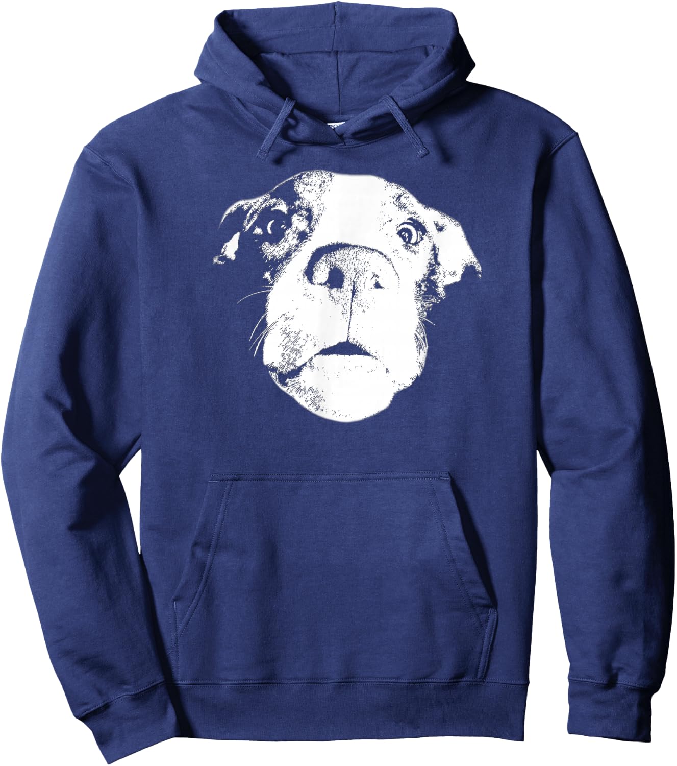 Funny Pitbull Bully Amstaff Face Pitbulls Dog Photorealism Hoodie - Hoodie | Navy