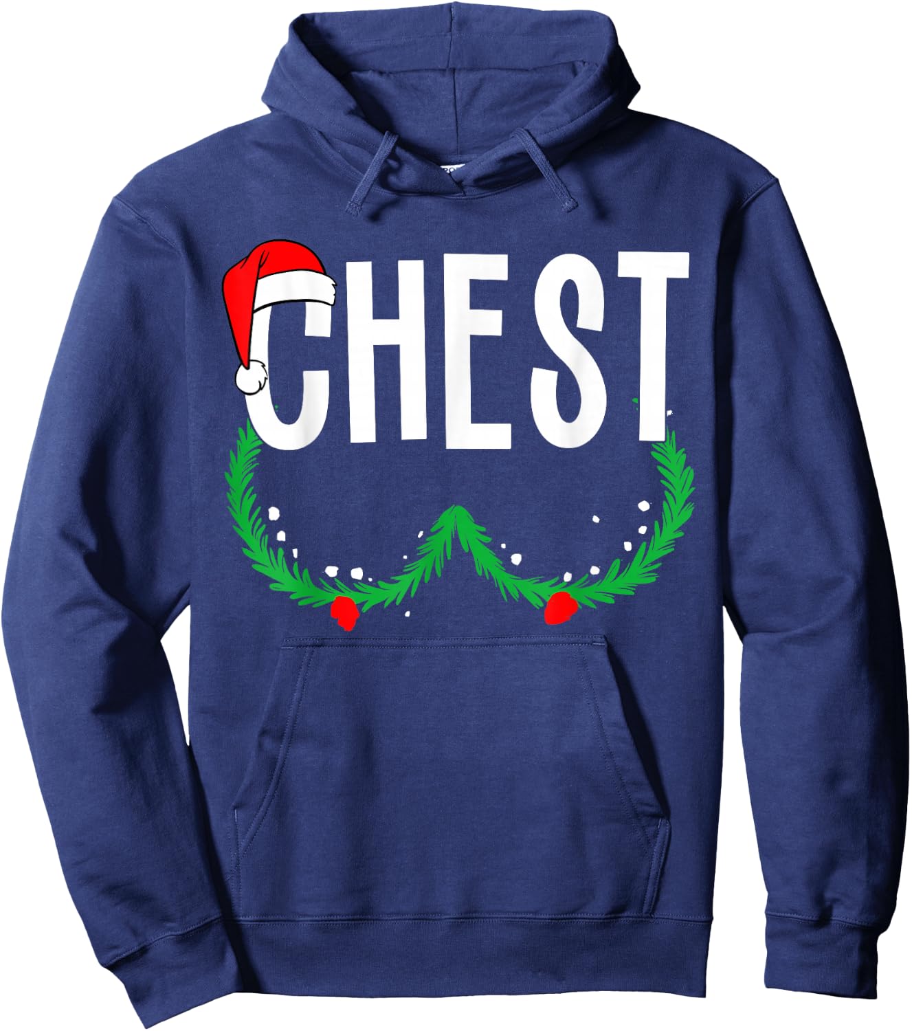 Chest Nuts Matching Chestnuts Funny Christmas Couples Chest Hoodie - Hoodie | Navy