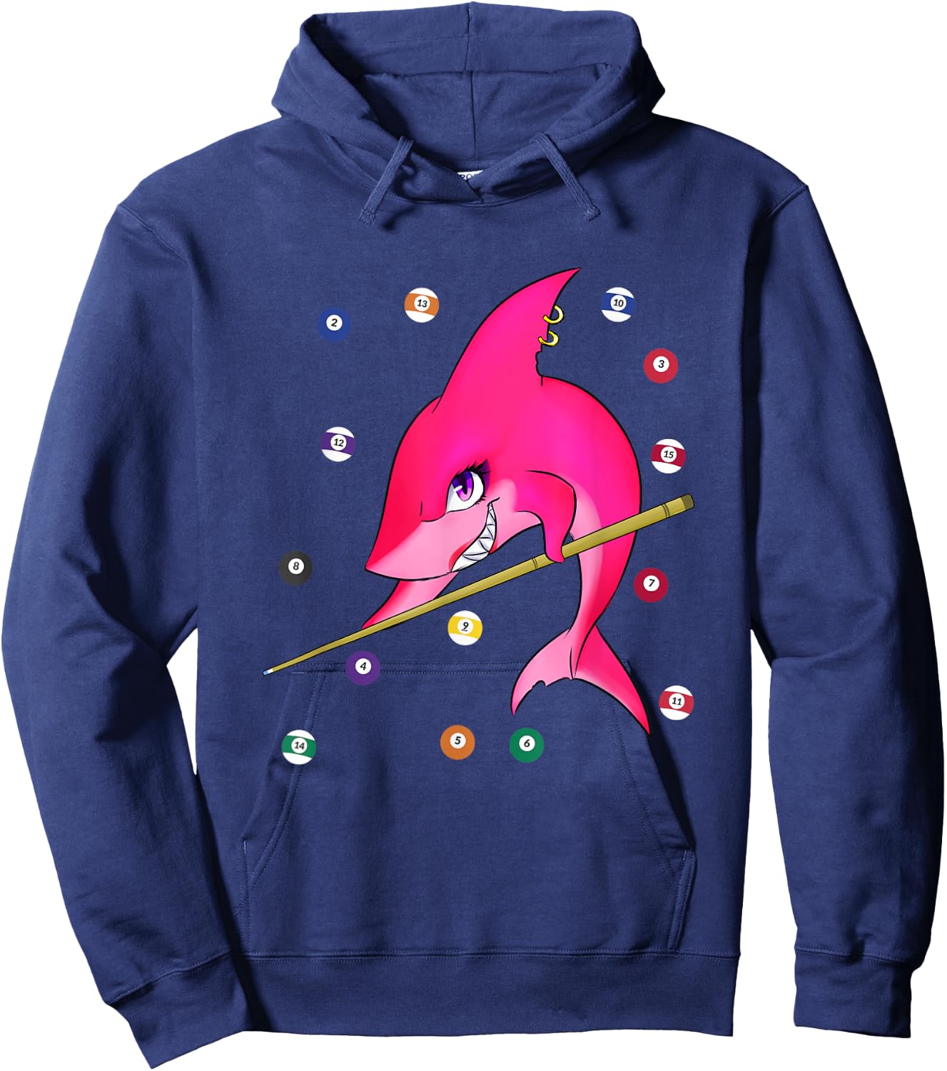 Funny Billiards pool shark female Hoodie - Hoodie | Navy