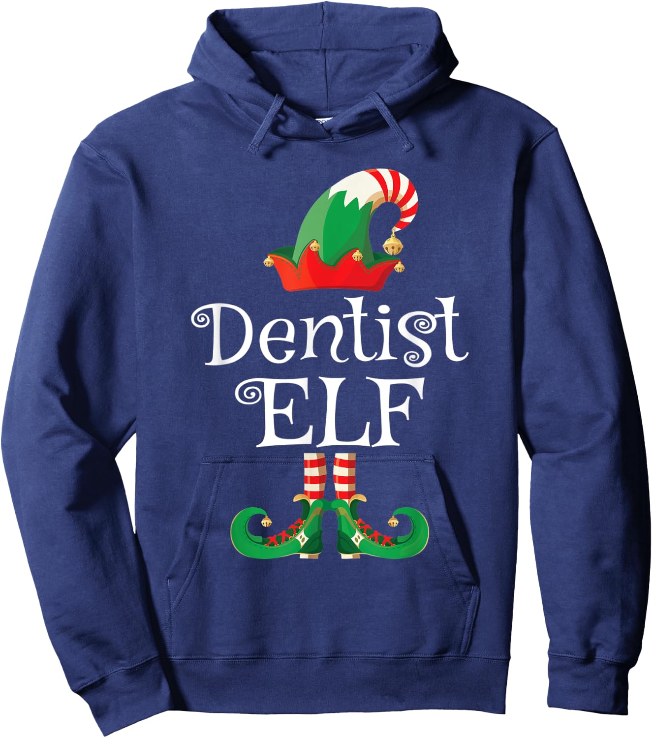Dentist Elf Shirt Gift Funny Costume Matching Elf Christmas Hoodie - Hoodie | Navy