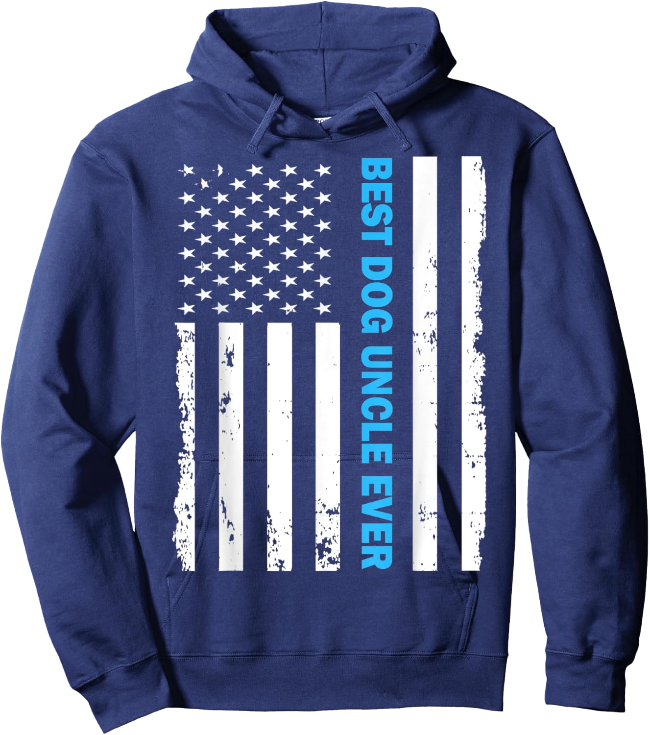 Dog Uncle Ever American Flag Gift Uncles Day Kids Men Hoodie - Hoodie | Navy