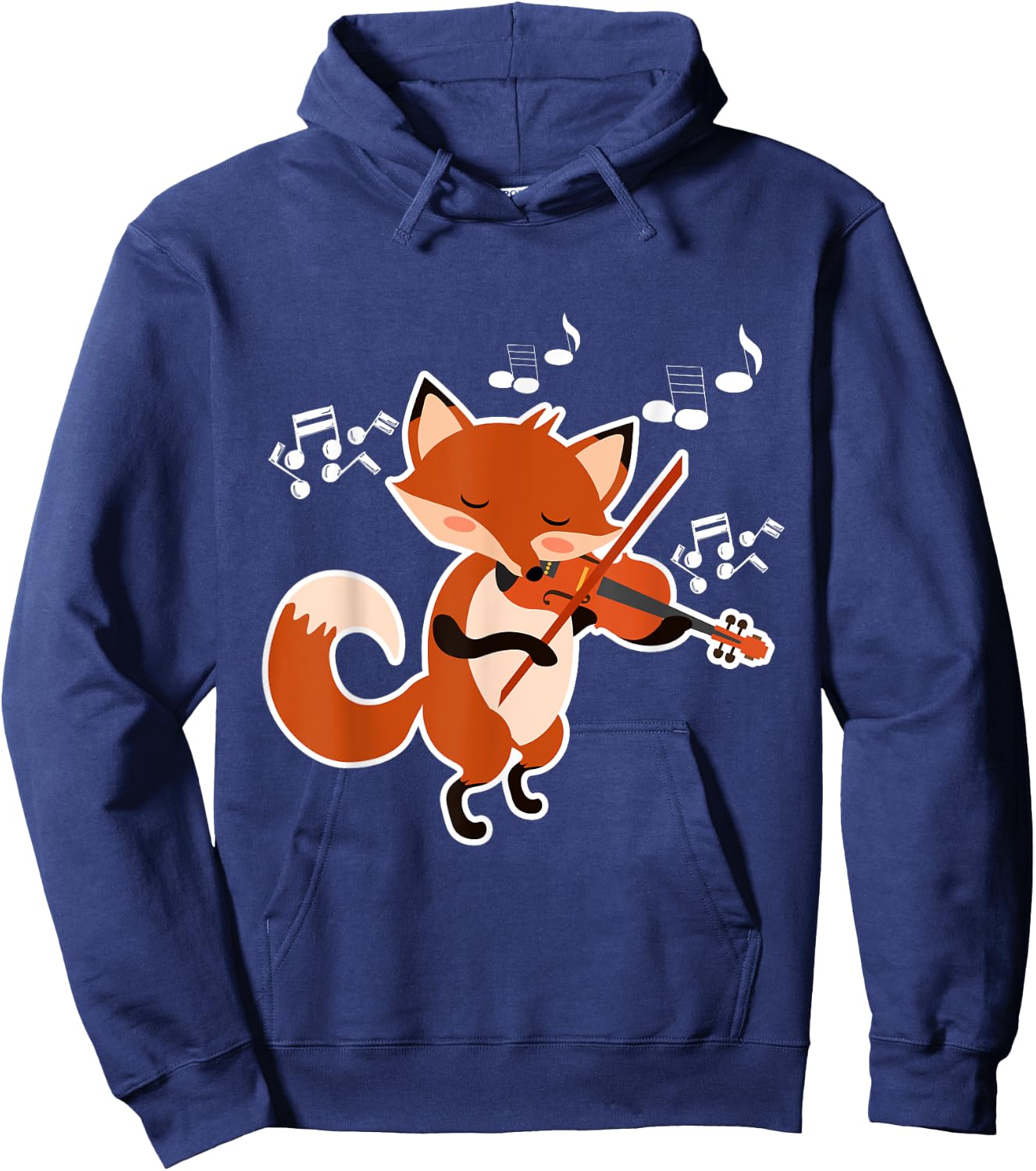 Fox Playing Violin Shirt Hoodie - Hoodie | Navy