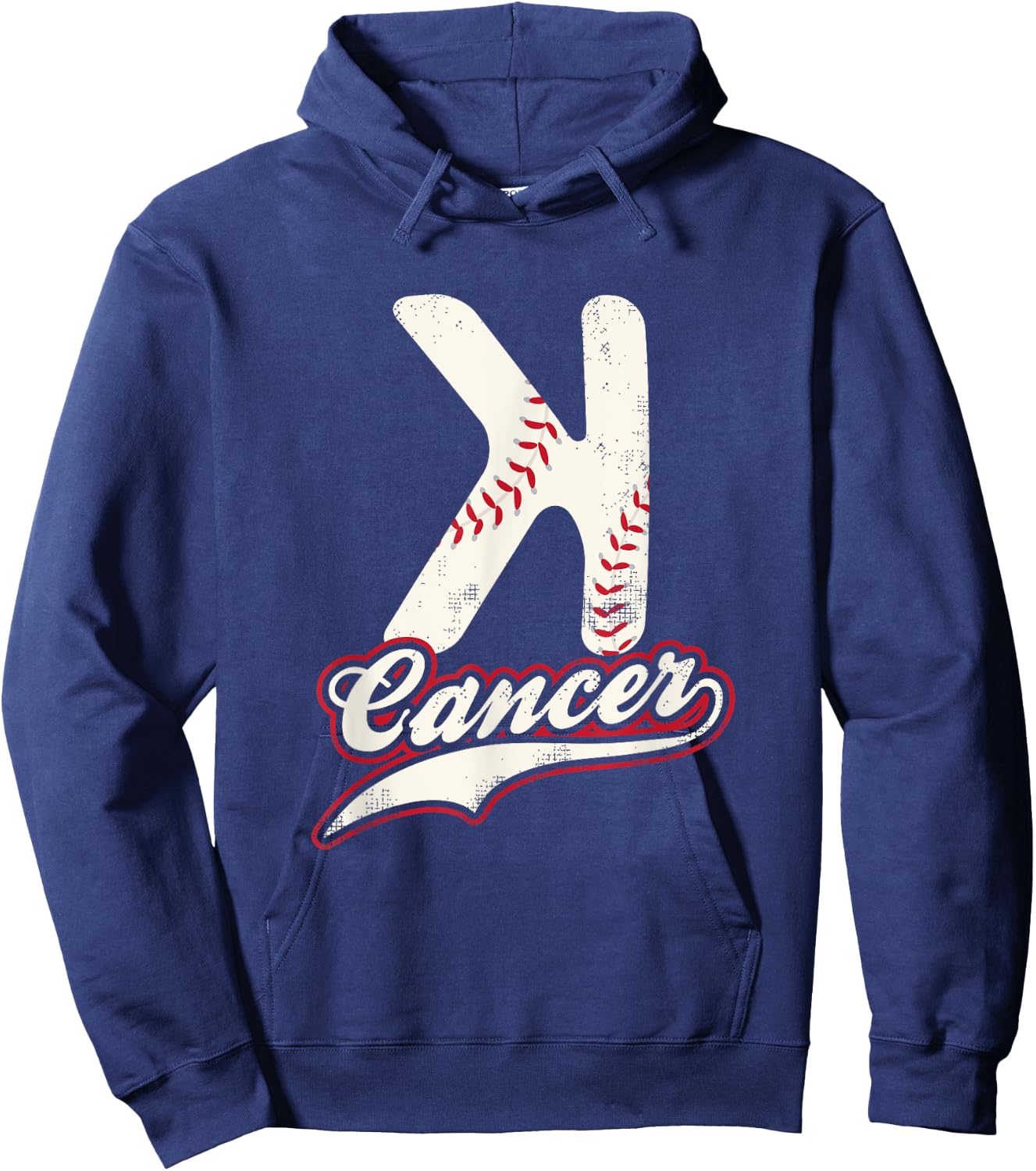 StriKe Out Cancer Trendy Baseball Shirt To Support Hoodie - Hoodie | Navy