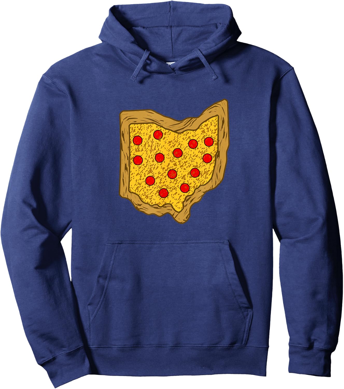 Ohio Pizza Map Shirt Hoodie - Hoodie | Navy