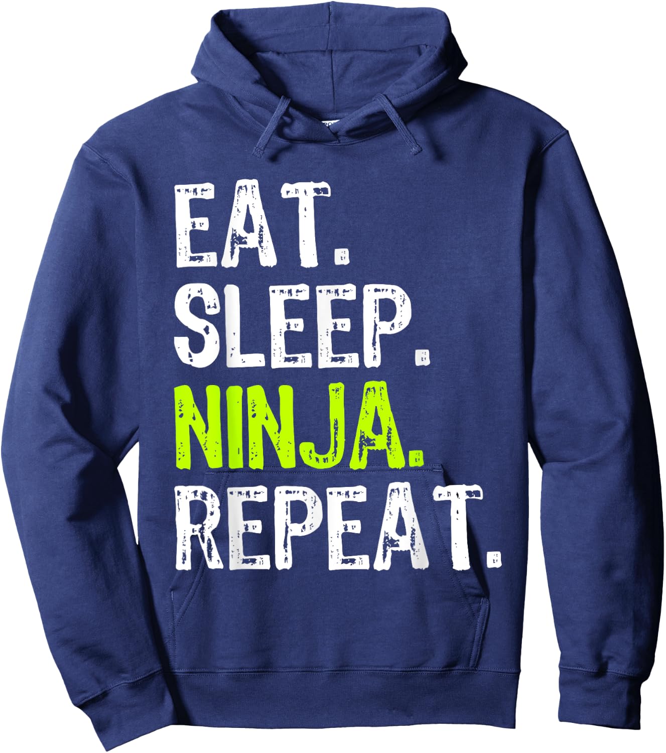 Eat Sleep Ninja Repeat Funny Hoodie - Hoodie | Navy