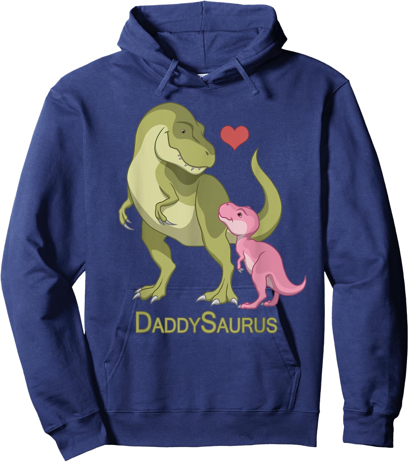 DaddySaurus T-Rex Father & Baby Girl Dinosaurs Hoodie - Hoodie | Navy
