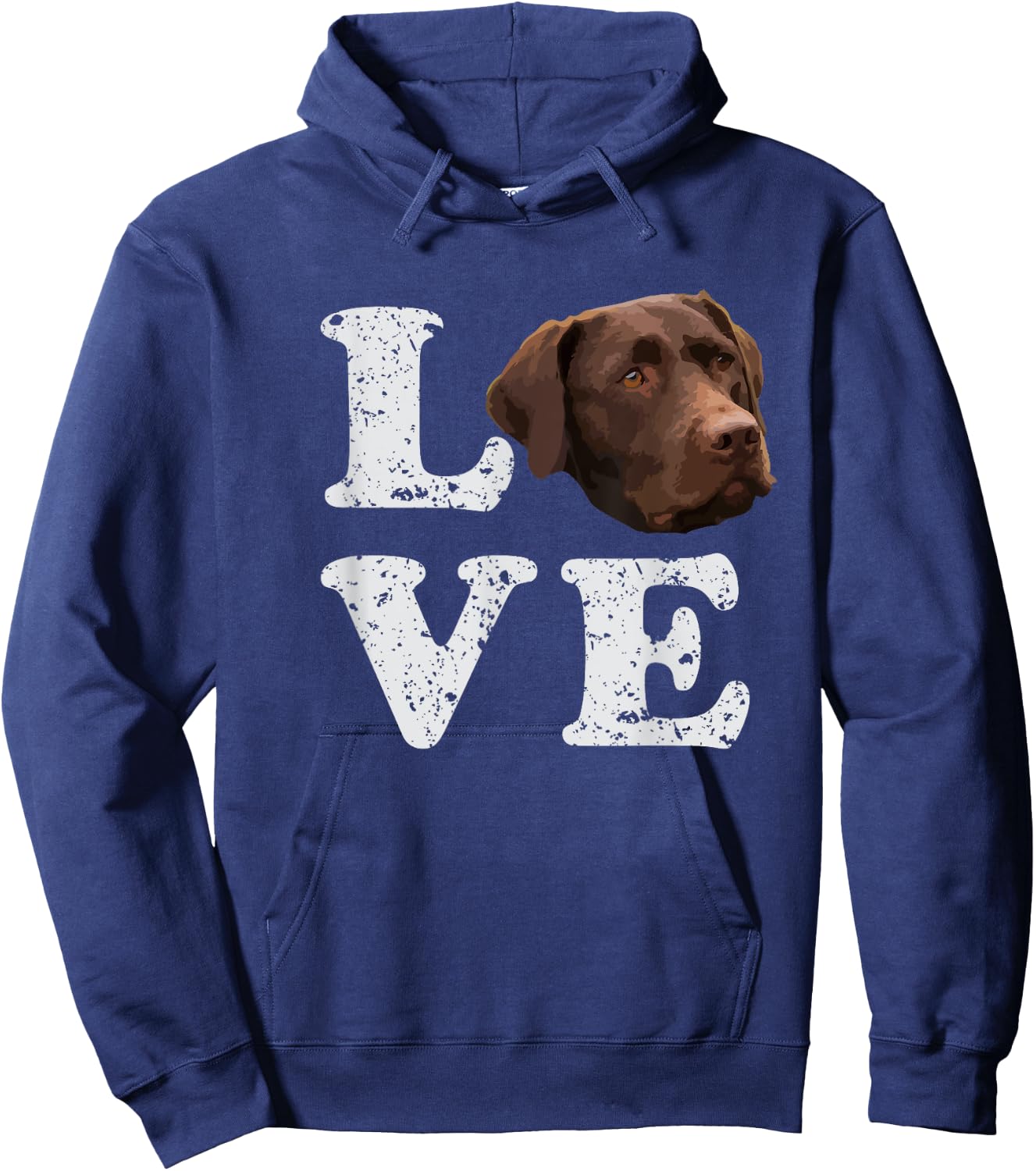 I Love My Chocolate Lab | Labrador Retriever Dog Women Girls Kids Hoodie - Hoodie | Navy