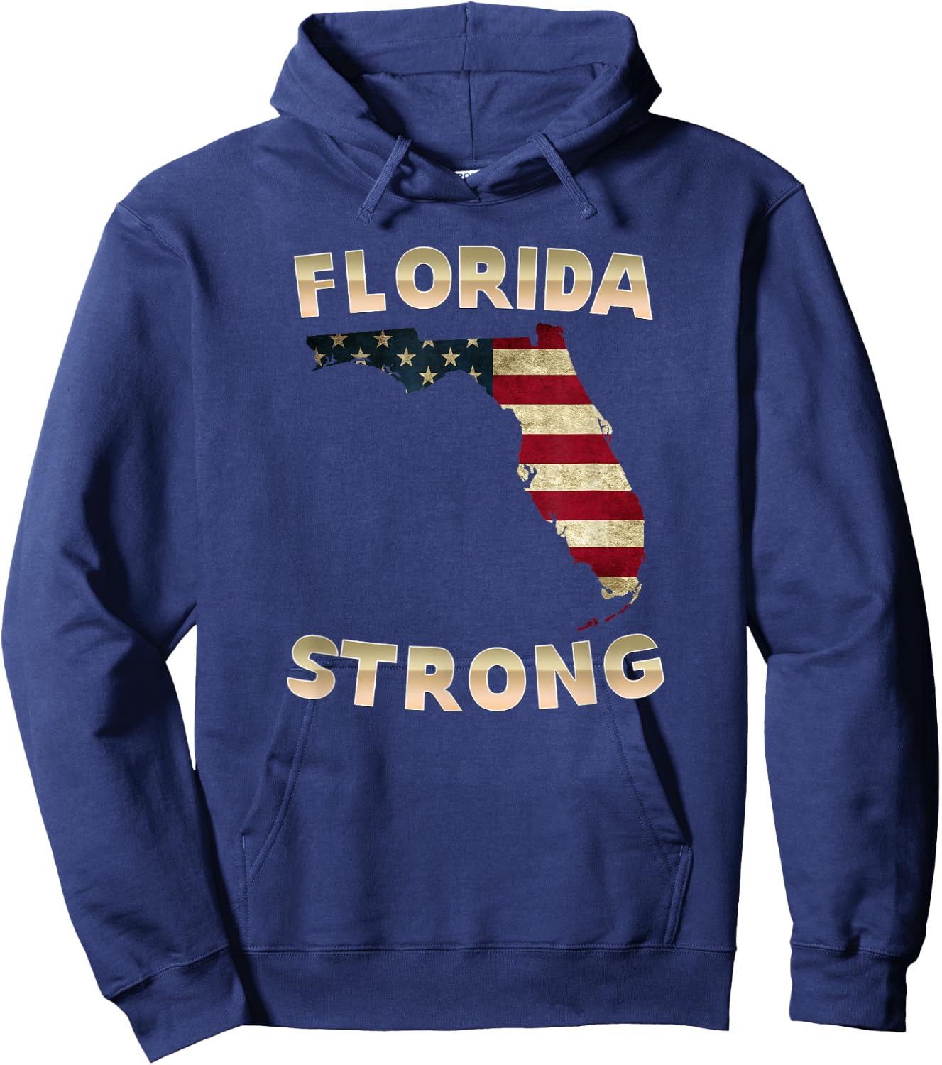 Florida Strong American Flag Cool FL Flags Women Hoodie - Hoodie | Navy