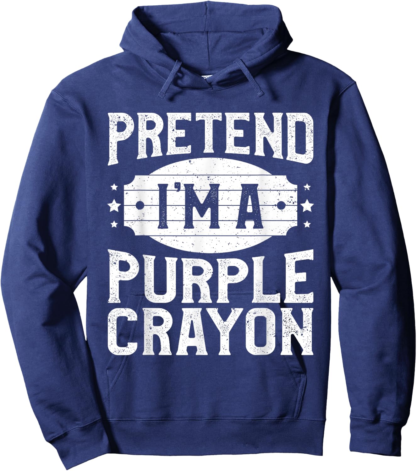 Pretend I'm A Purple Crayon Matching Costume Halloween Party Hoodie - Hoodie | Navy
