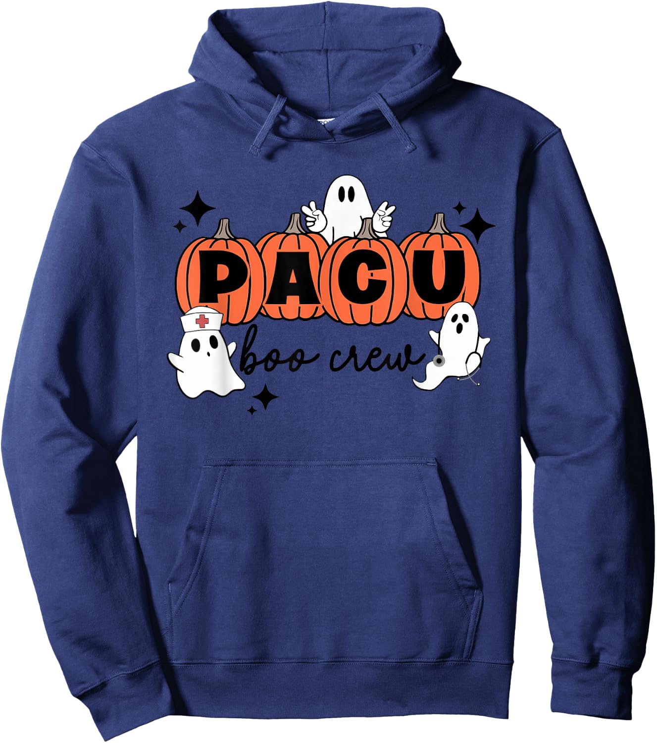 PACU Halloween shirt PACU boo crew Halloween anesthetist Hoodie - Hoodie | Navy
