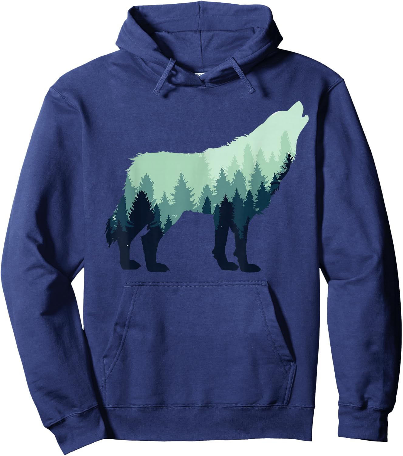 Wolf Nature Outdoor Forest Camping Hiking Gift Hoodie - Hoodie | Navy