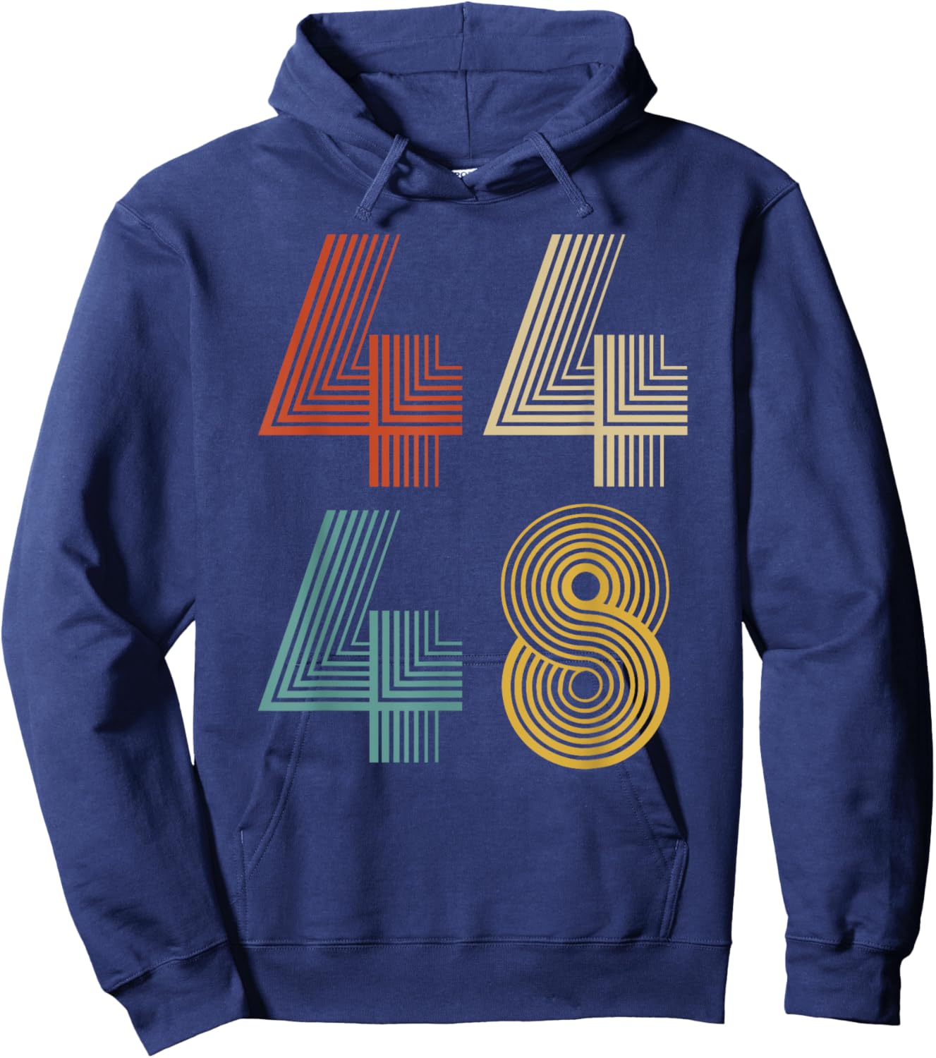 Obama 2028 President 44 48 Retro Vintage Hoodie - Hoodie | Navy