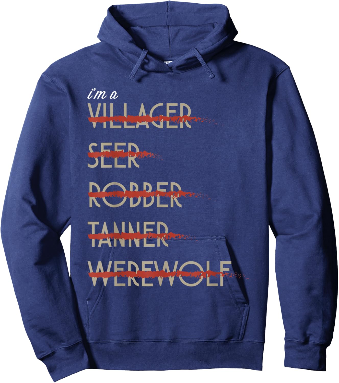I'm A Werewolf Design - Board Game - Tabletop Gaming Hoodie - Hoodie | Navy