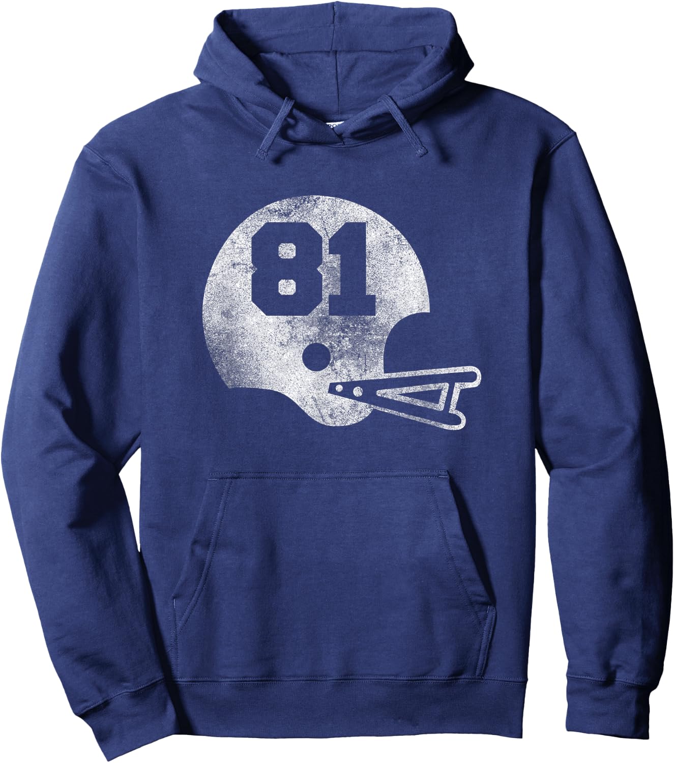 Vintage Football Jersey Number 81 Player Number Hoodie - Hoodie | Navy