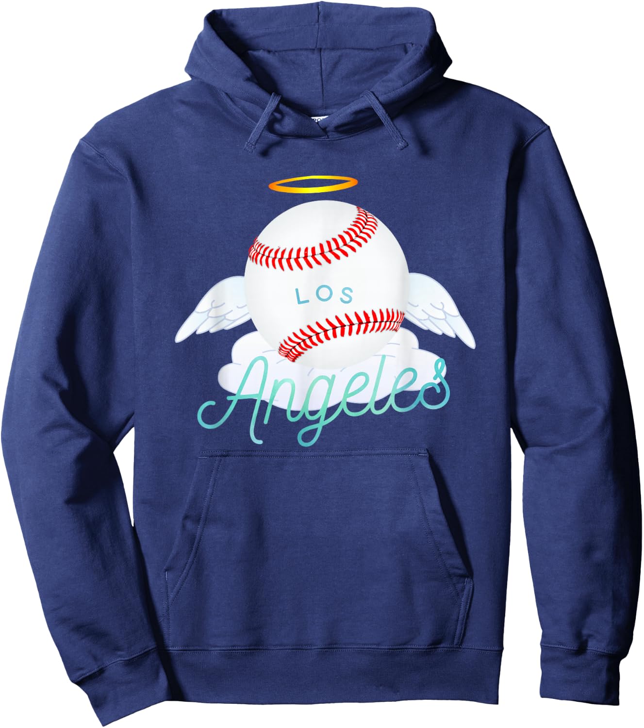 Los Angeles Angel Ball Cool Baseball Team Design Hoodie - Hoodie | Navy