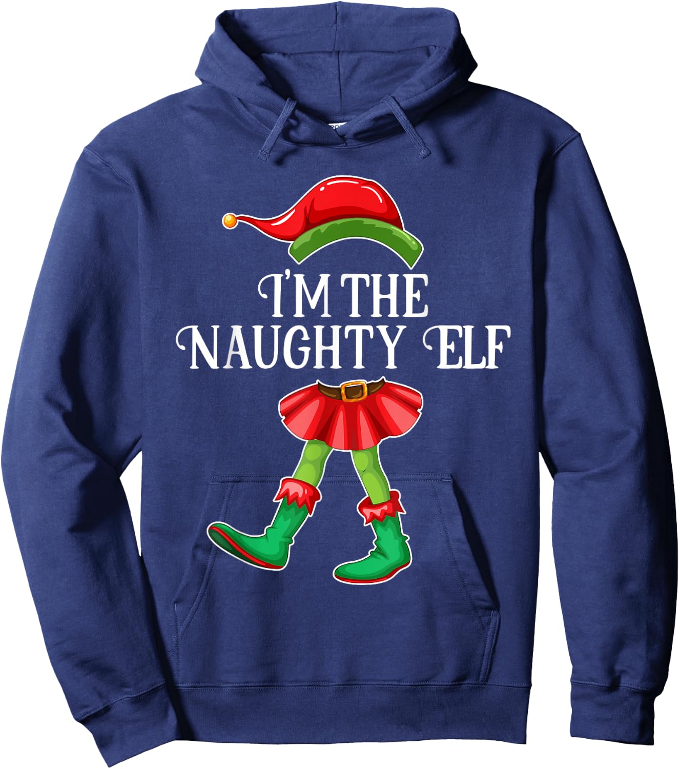 I'm the Naughty Elf Christmas Matching Family Group Gift Hoodie - Hoodie | Navy
