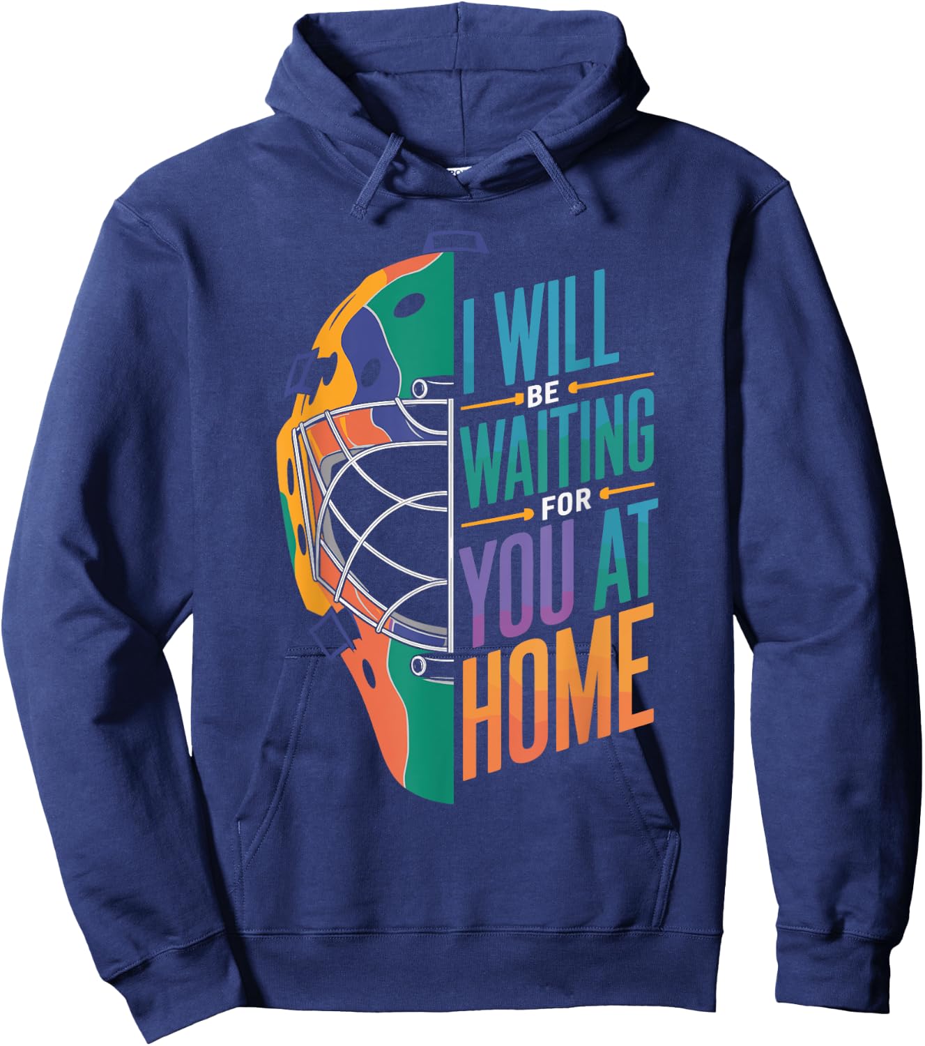 I Will Be Waiting for You at Home Softball Catcher Hoodie - Hoodie | Navy