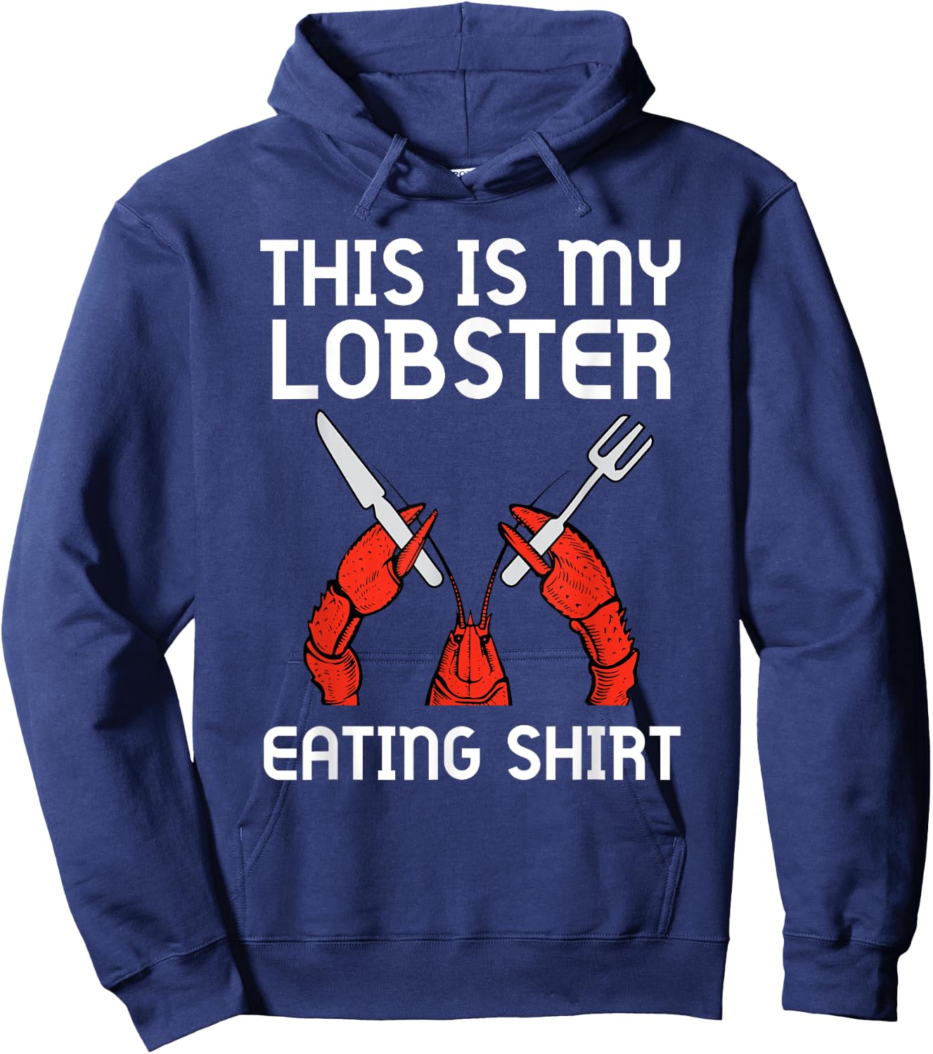 This Is My Lobster Eating Shirt Funny Seafood Boil Eat Retro Hoodie - Hoodie | Navy