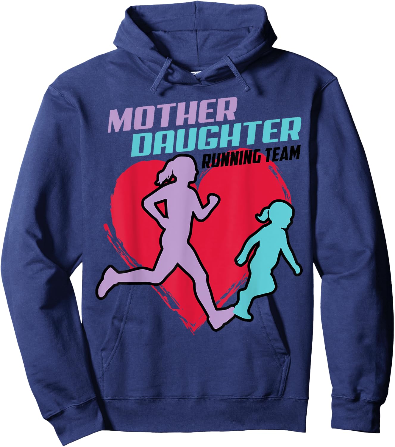 Cool Mother Daughter Running Team | Funny Runner Tandem Gift Hoodie - Hoodie | Navy
