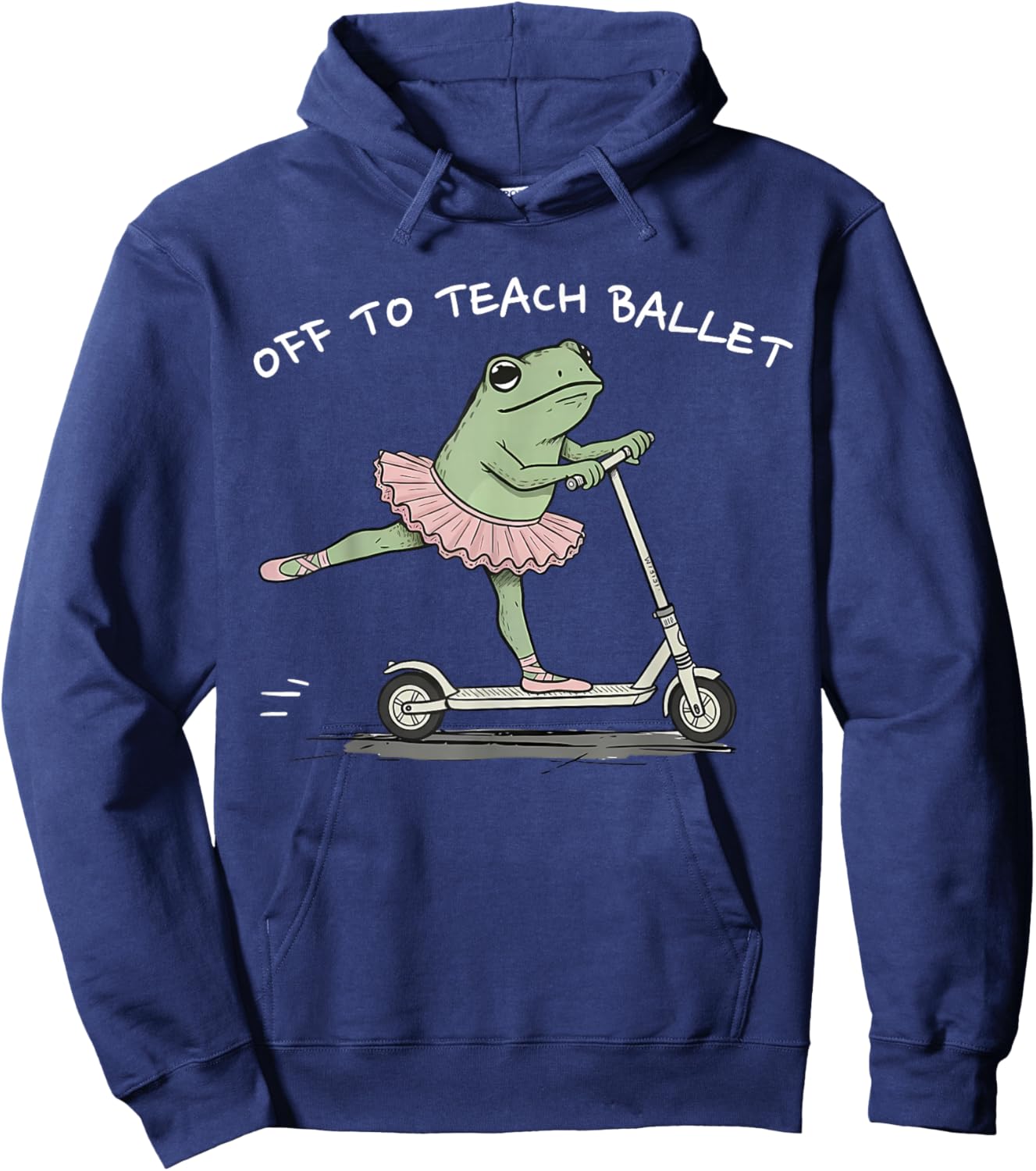 Off to Teach Ballet Funny Frog Ballet Teacher Ballerina Hoodie - Hoodie | Navy