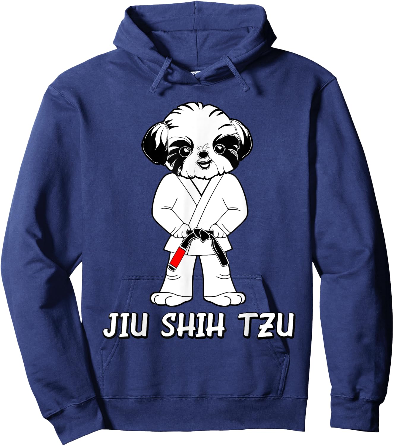 Jiu Jitsu BJJ Shih Tzu Martial Arts Practitioner Hoodie - Hoodie | Navy