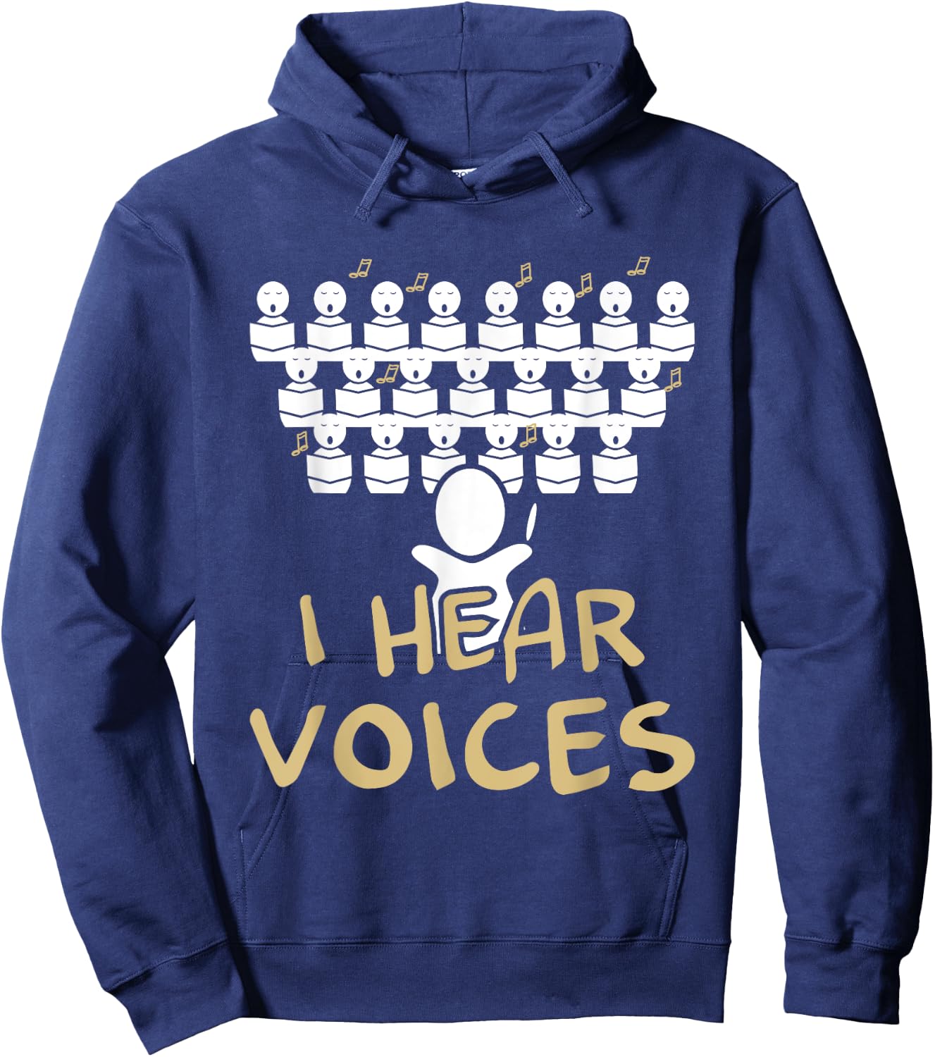 Choir Teacher Shirt I Hear Voices Funny Chorister Hoodie - Hoodie | Navy