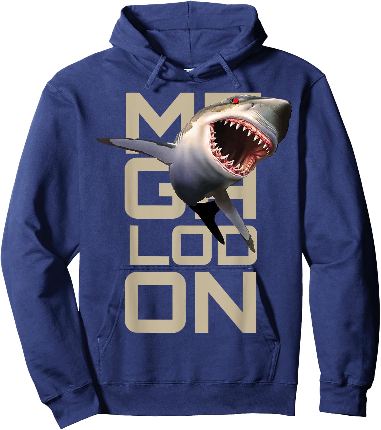 Megalodon Megladon Shark Extinct Biggest Shark Ever Hoodie - Hoodie | Navy