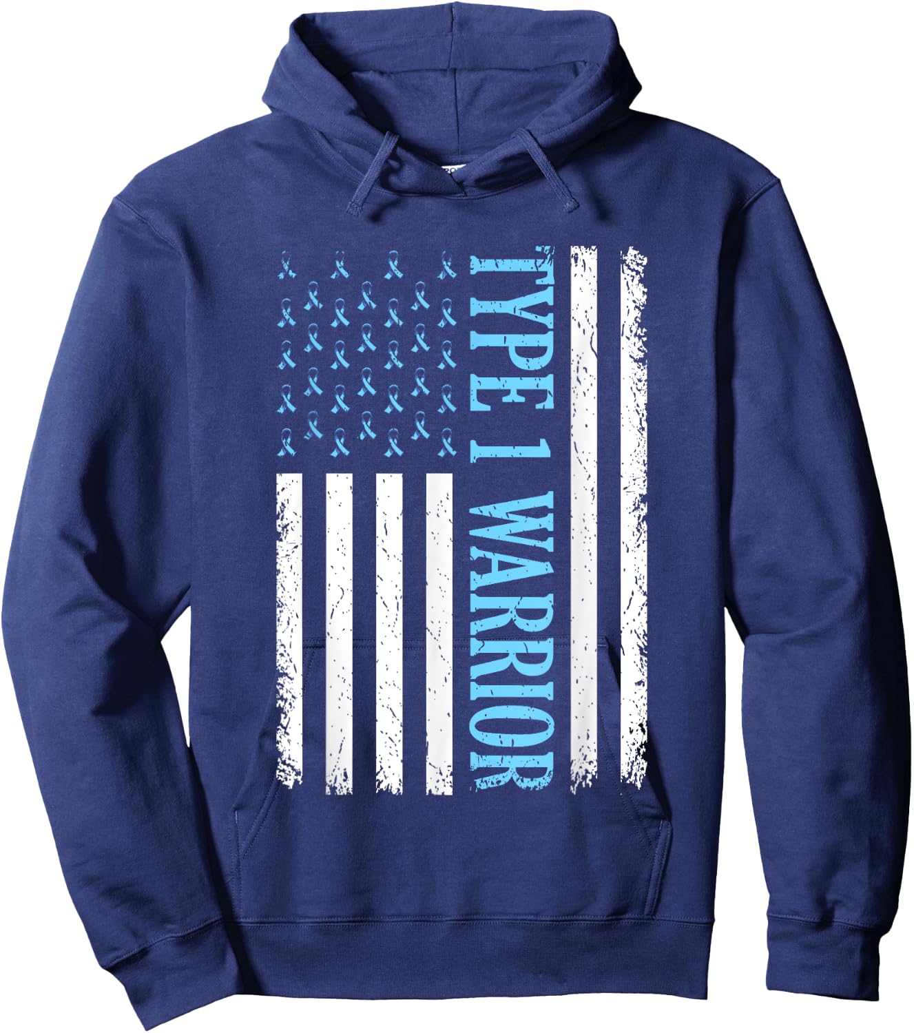 Type One Warrior Diabetes Awareness Diabetic Gifts Men Women Hoodie - Hoodie | Navy
