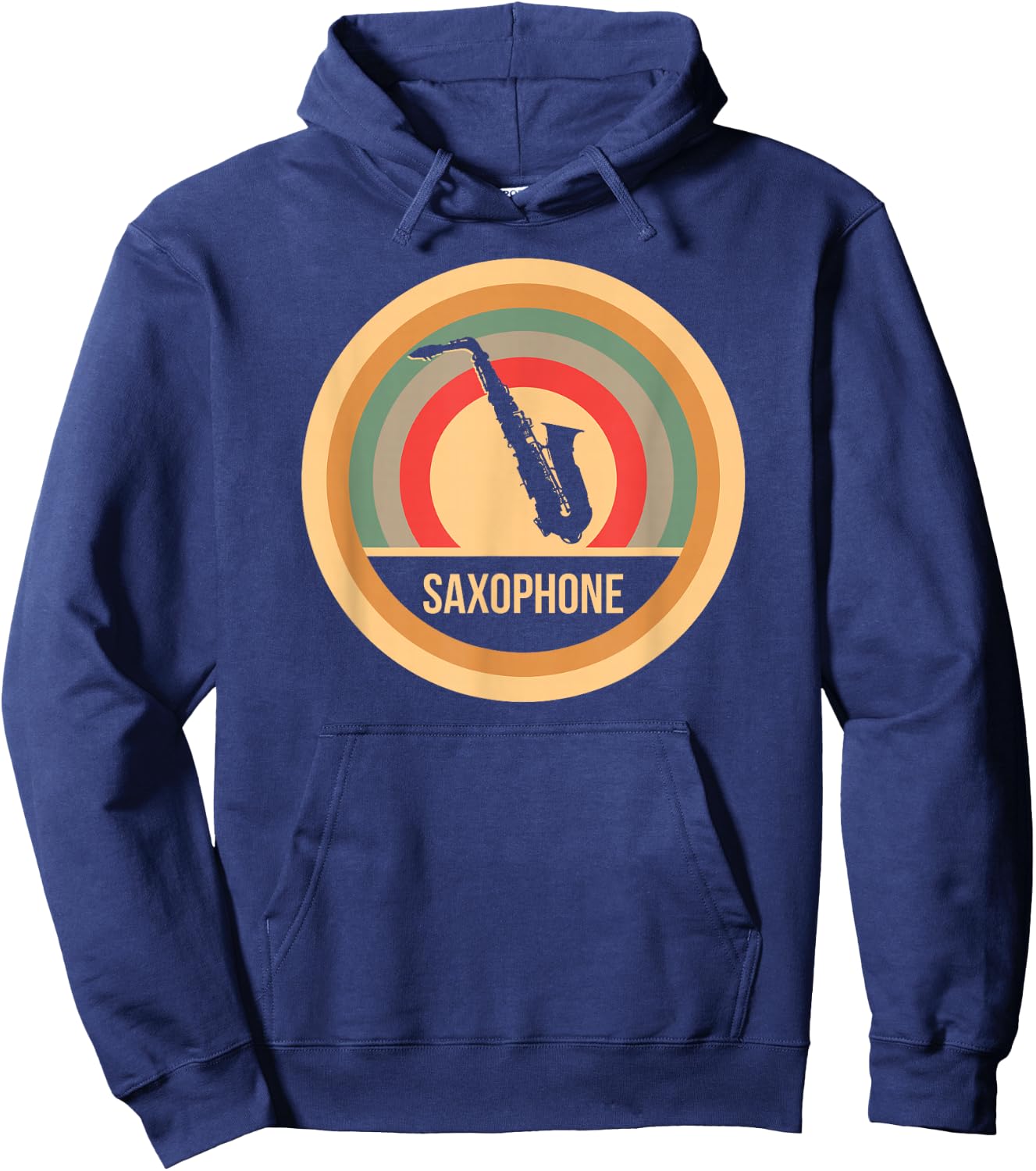 Retro Vintage Saxophone - Saxophonist & Sax Player Hoodie - Hoodie | Navy